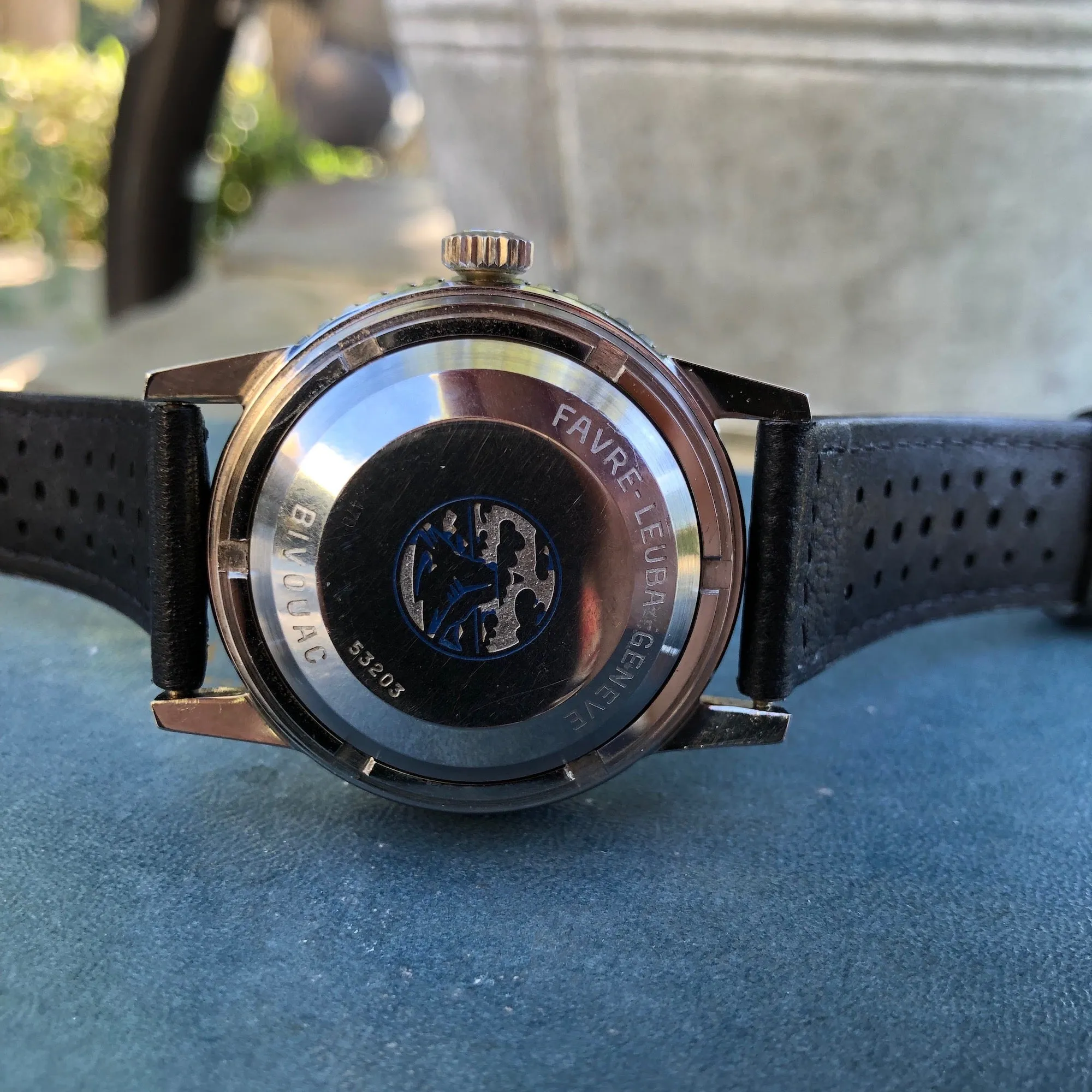 Vintage Favre Leuba Bivouac 53203 Eddie Bauer Stainless Steel Barometer Wristwatch