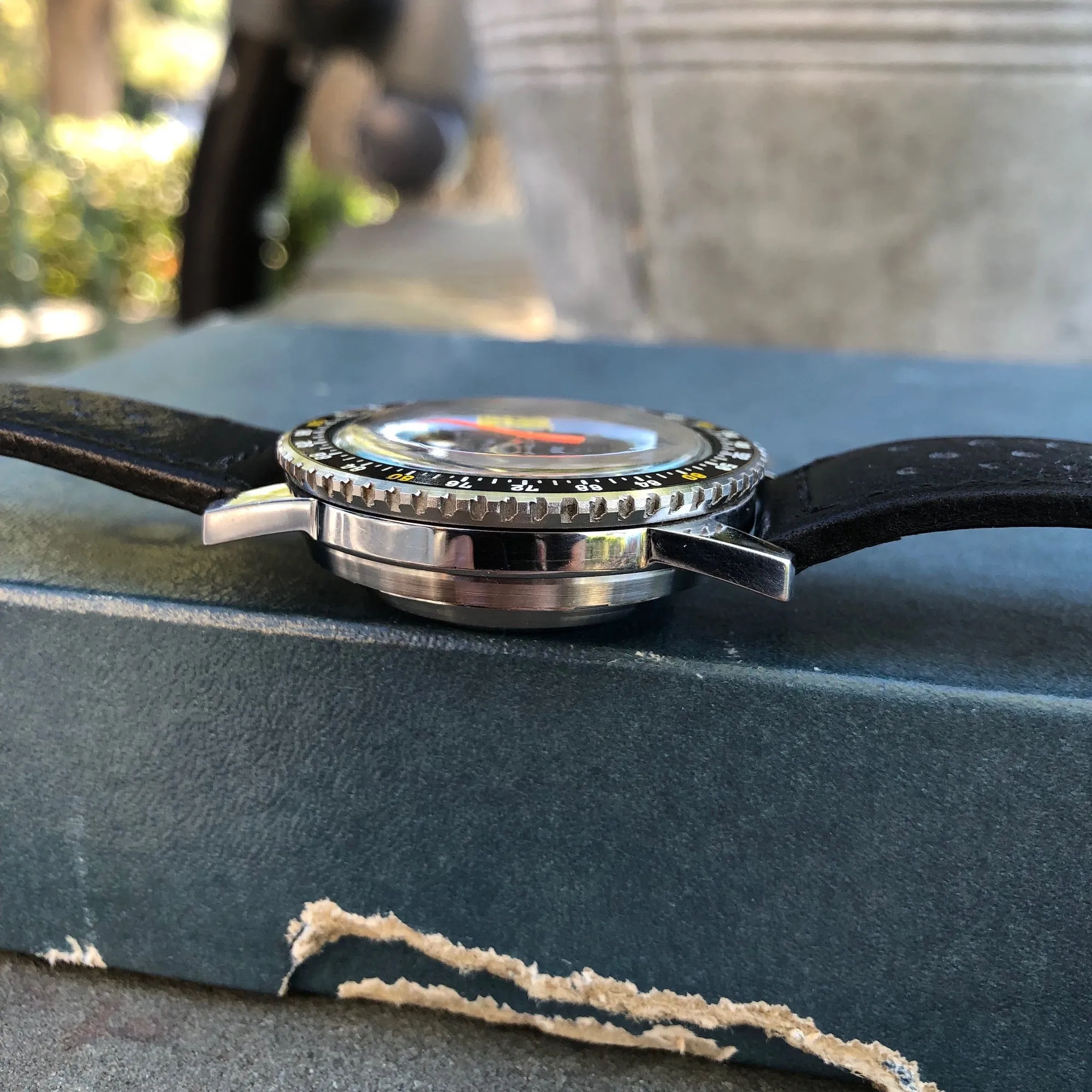 Vintage Favre Leuba Bivouac 53203 Eddie Bauer Stainless Steel Barometer Wristwatch
