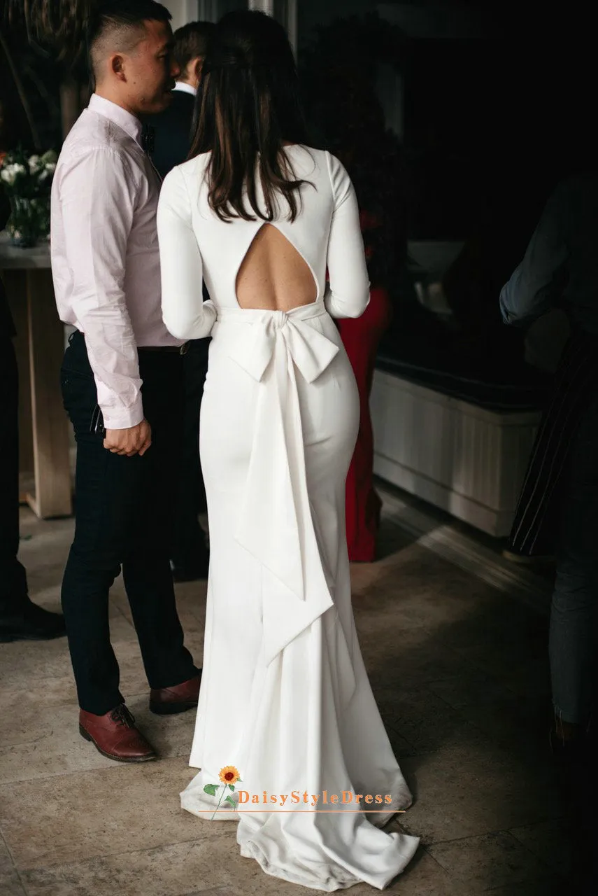 Vintage Fitted Long Sleeve Wedding Dress