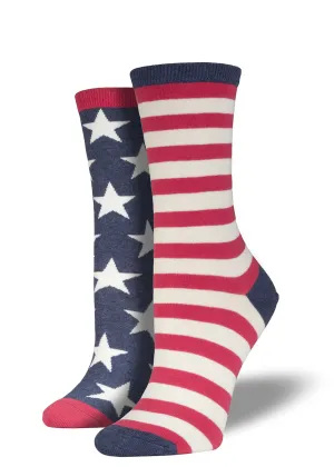Vintage Flag Crew Socks