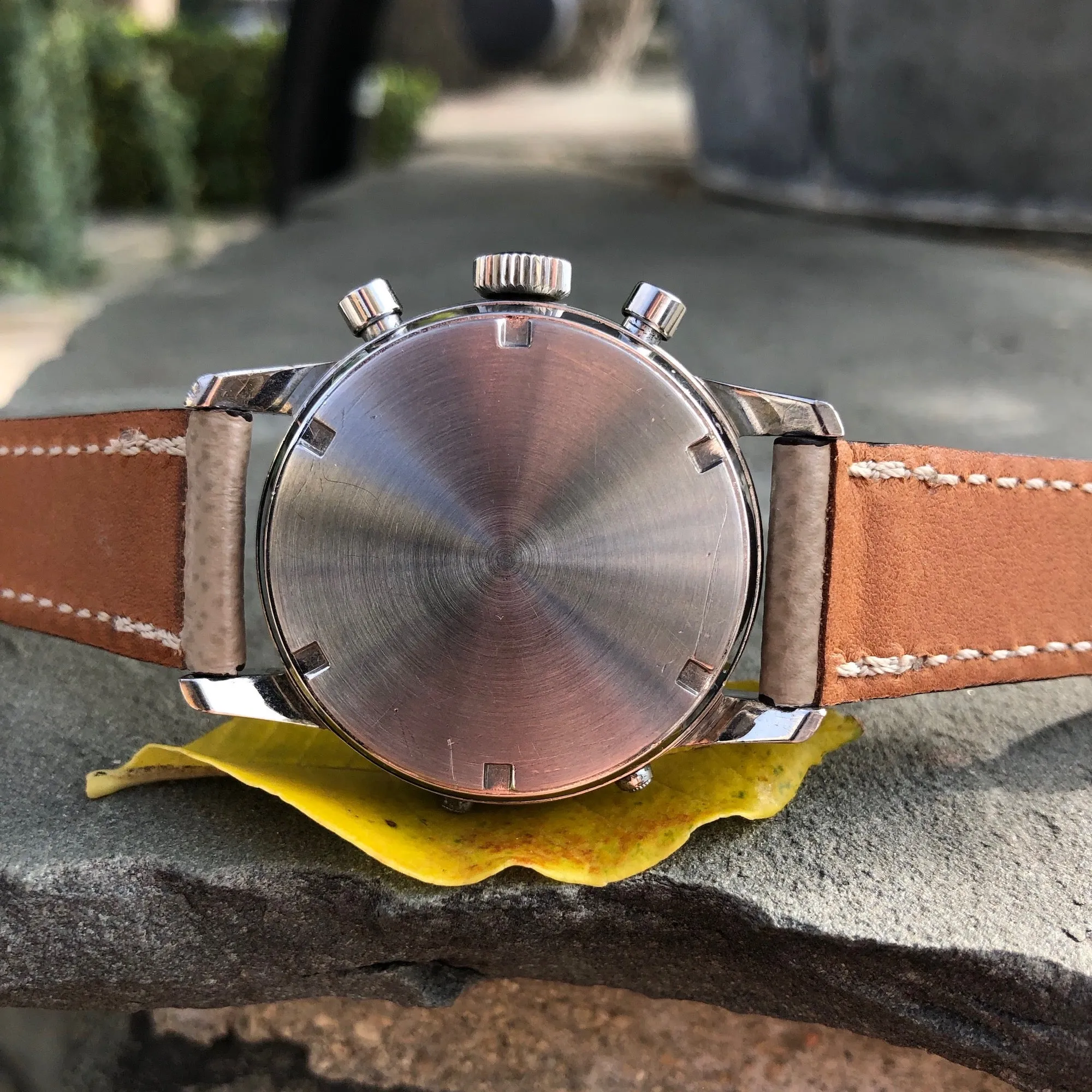 Vintage Gallet Multichron Steel Triple Date Chronograph 998 Valjoux 72 Manual Wind Wristwatch