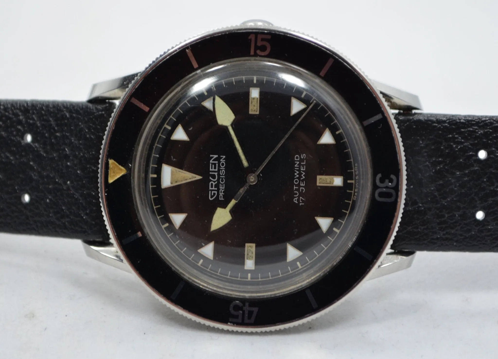 Vintage Gruen Precision Ocean Chief Waterproof Automatic Wristwatch