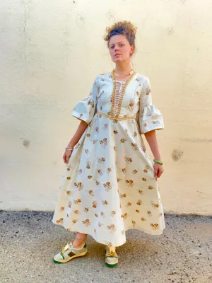 Vintage Gunne Sax Black Label Floral Dress