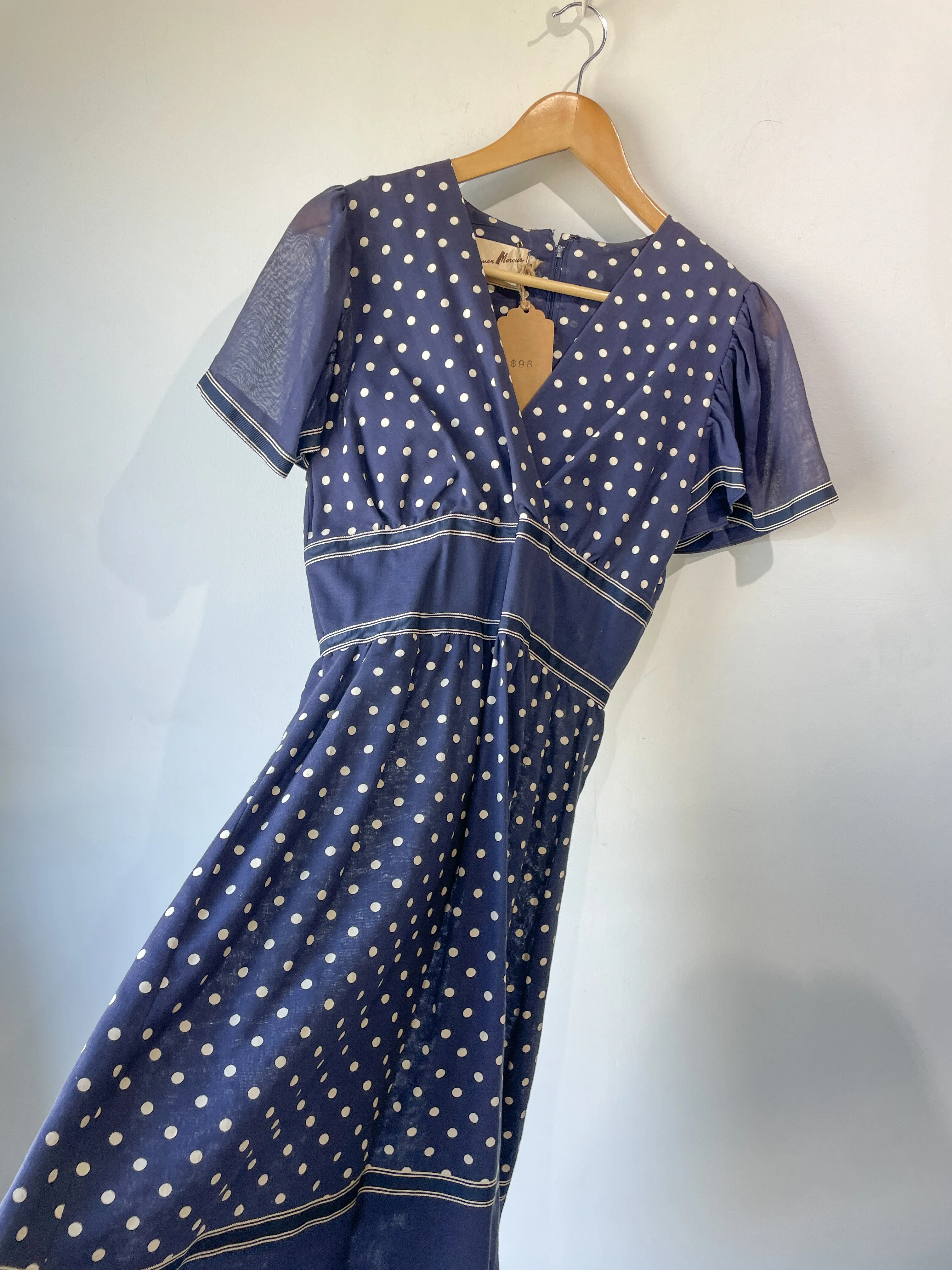 Vintage Herman Marcus Studio Polka Dot Dress