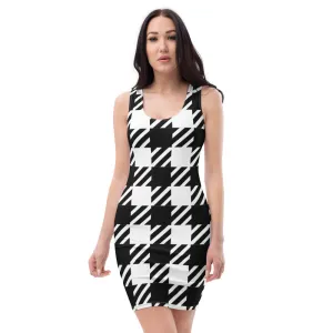 Vintage Houndstooth Bodycon dress