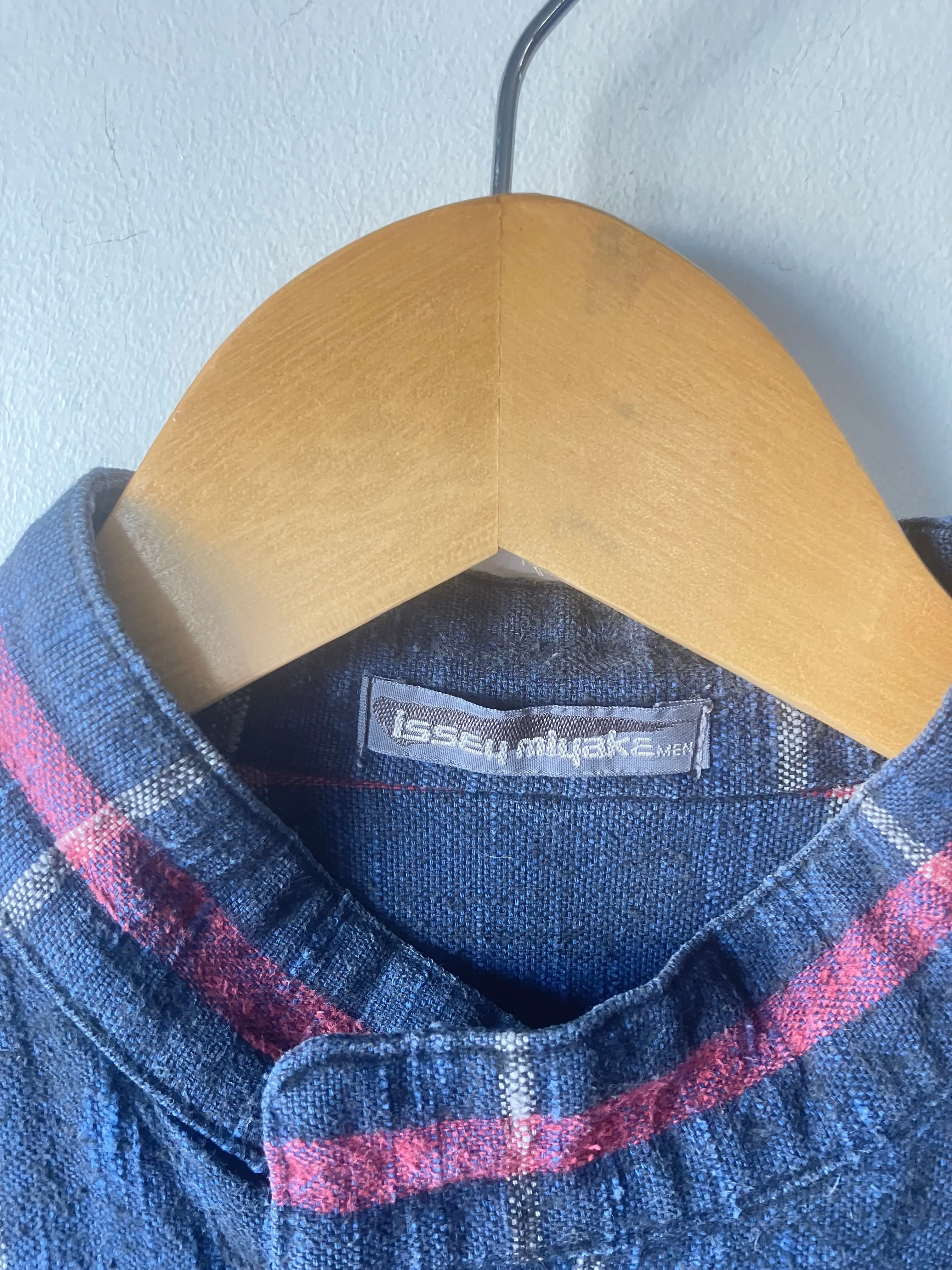 Vintage Issey Miyake Men Indigo Plaid Shirt