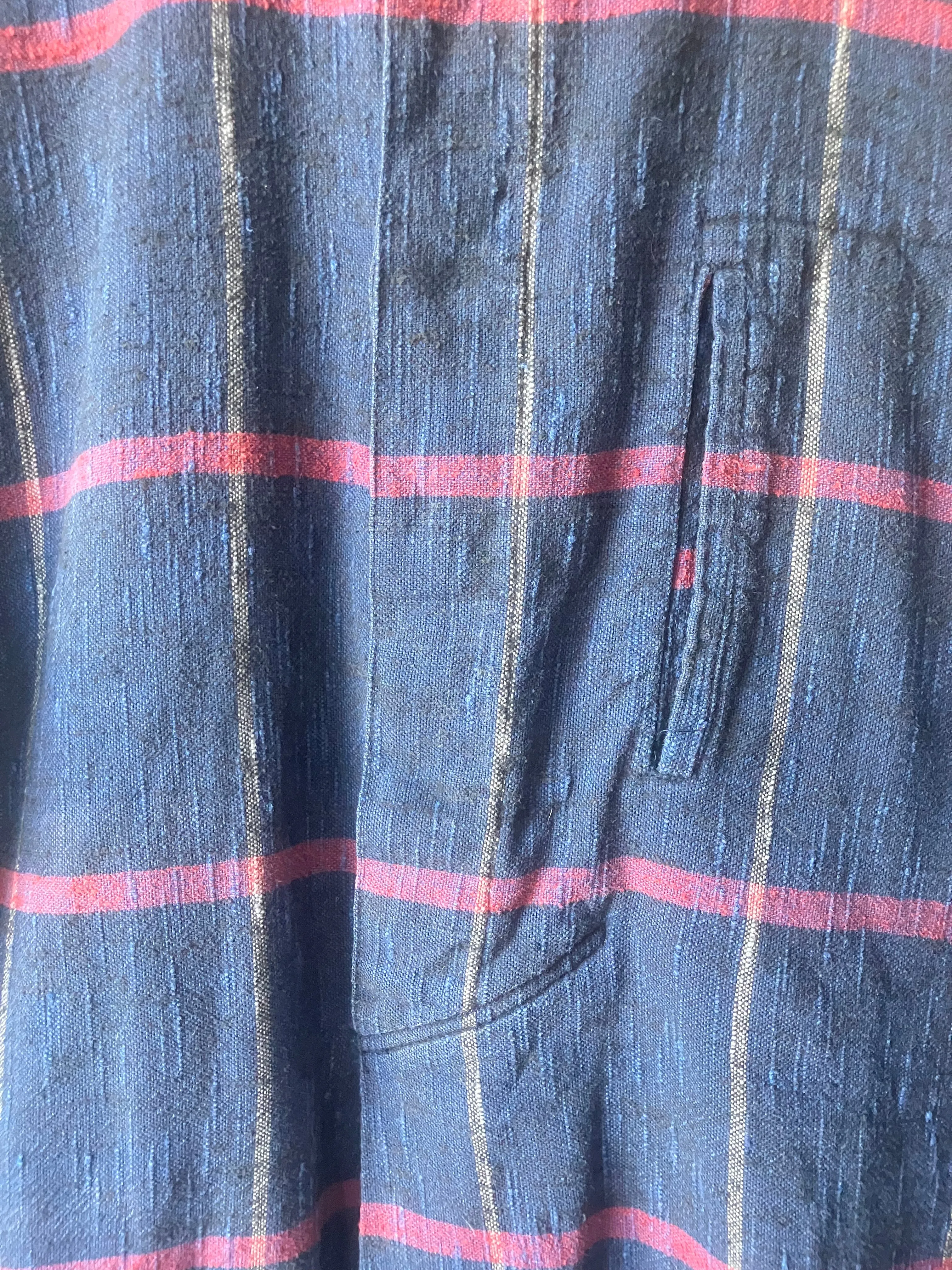 Vintage Issey Miyake Men Indigo Plaid Shirt