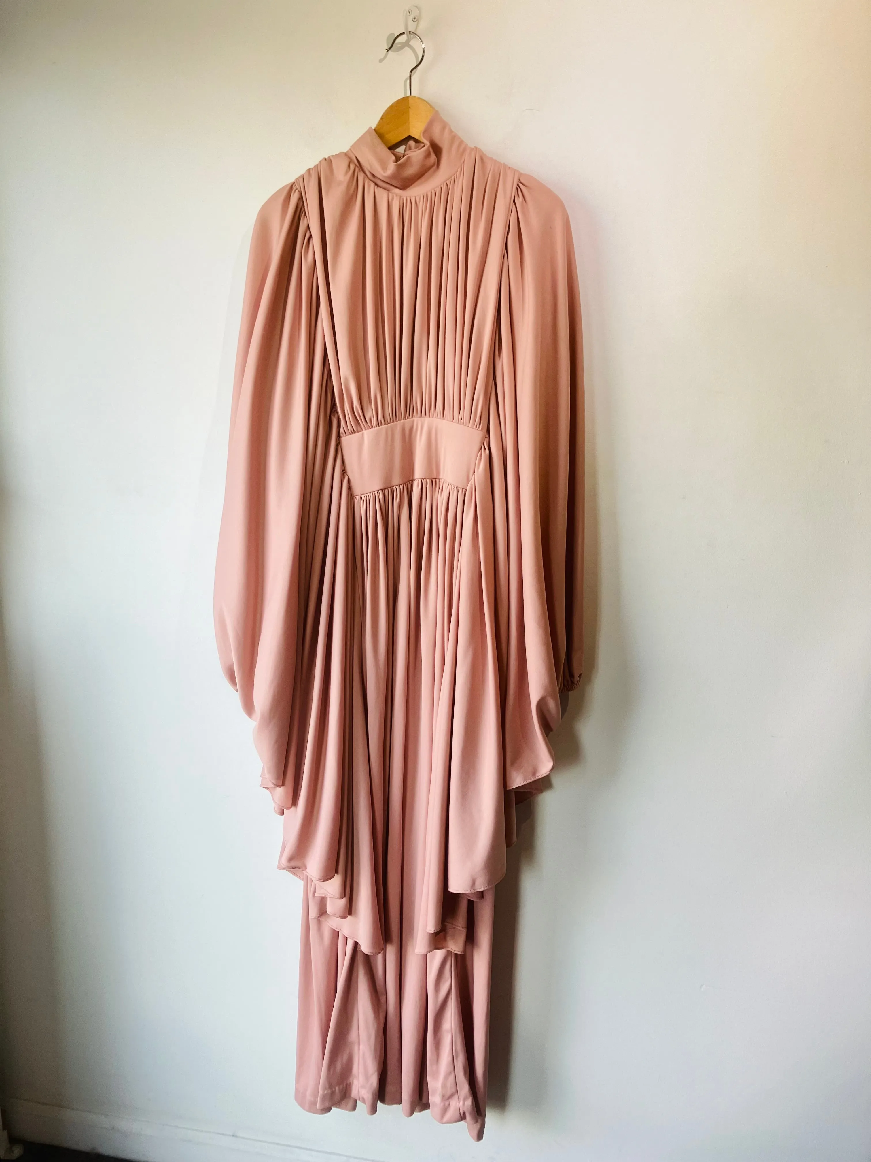 Vintage Jack Hartley Blush Pink Batwing Gown