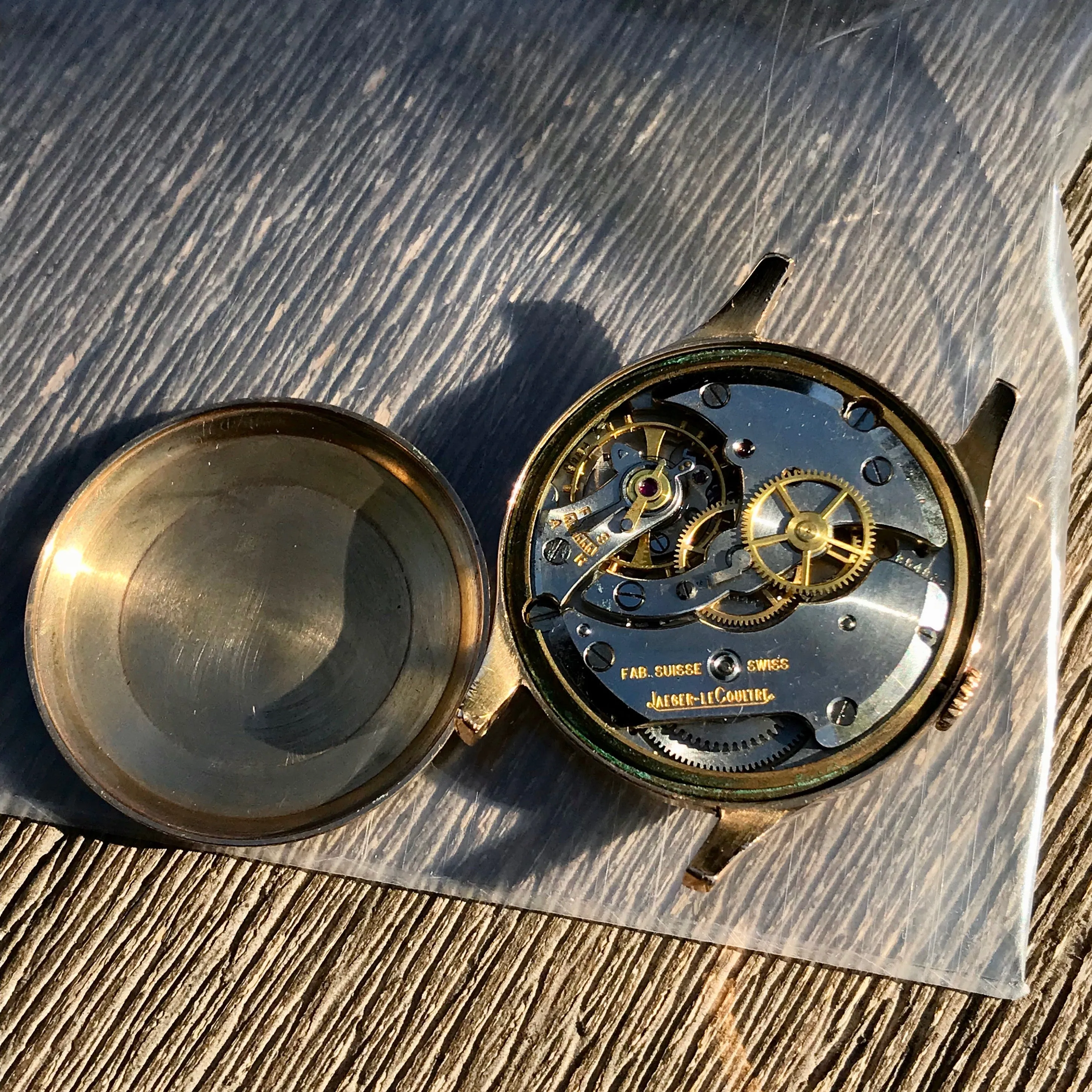 Vintage Jaeger LeCoultre 18K Rose Gold Caliber P 478 Manual Wind Sector Dial Wristwatch