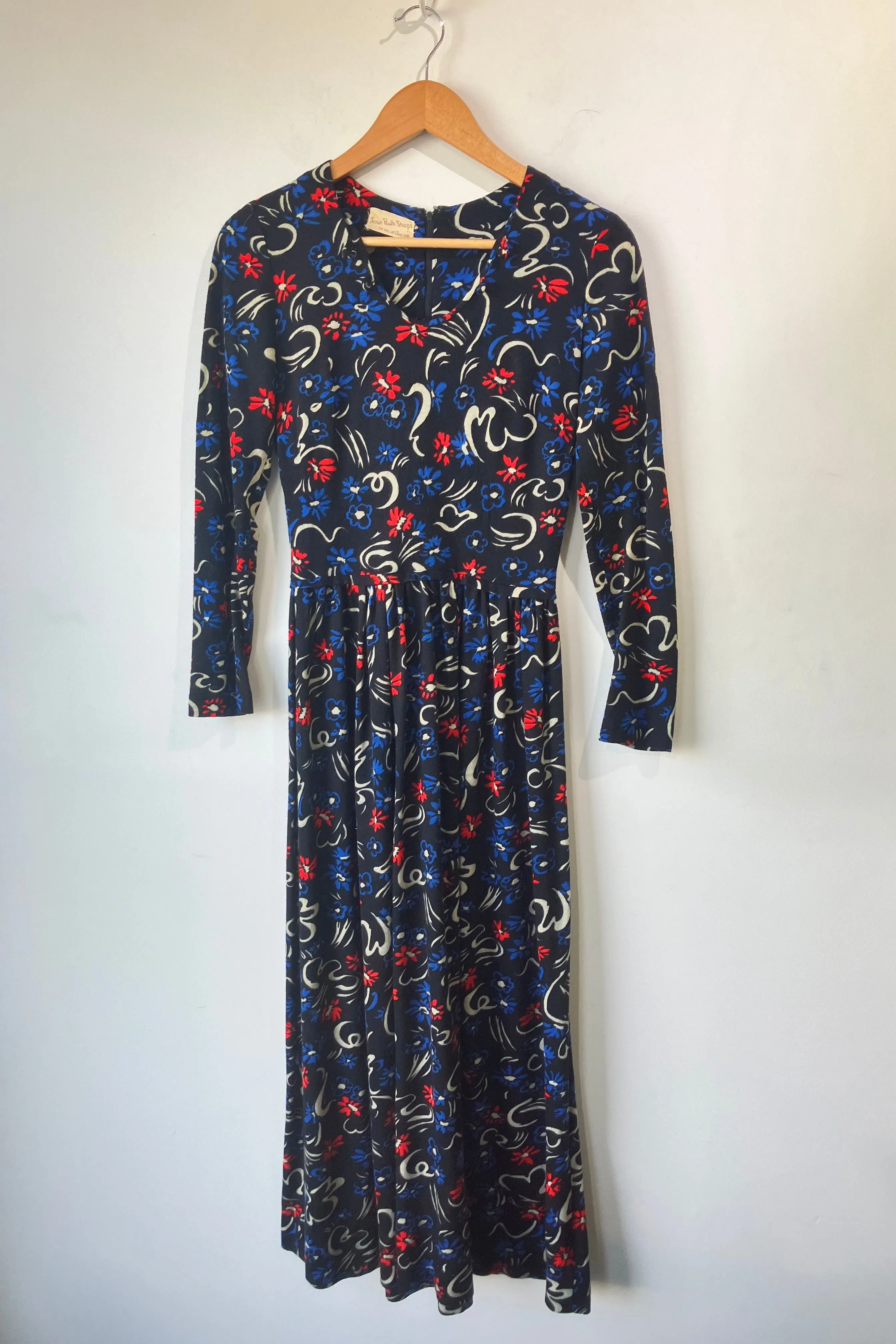 Vintage Joan Rulin Floral Midi Dress