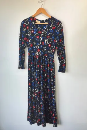 Vintage Joan Rulin Floral Midi Dress