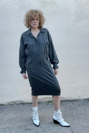 Vintage Karl Lagerfeld Grey Wool Dress With Stars