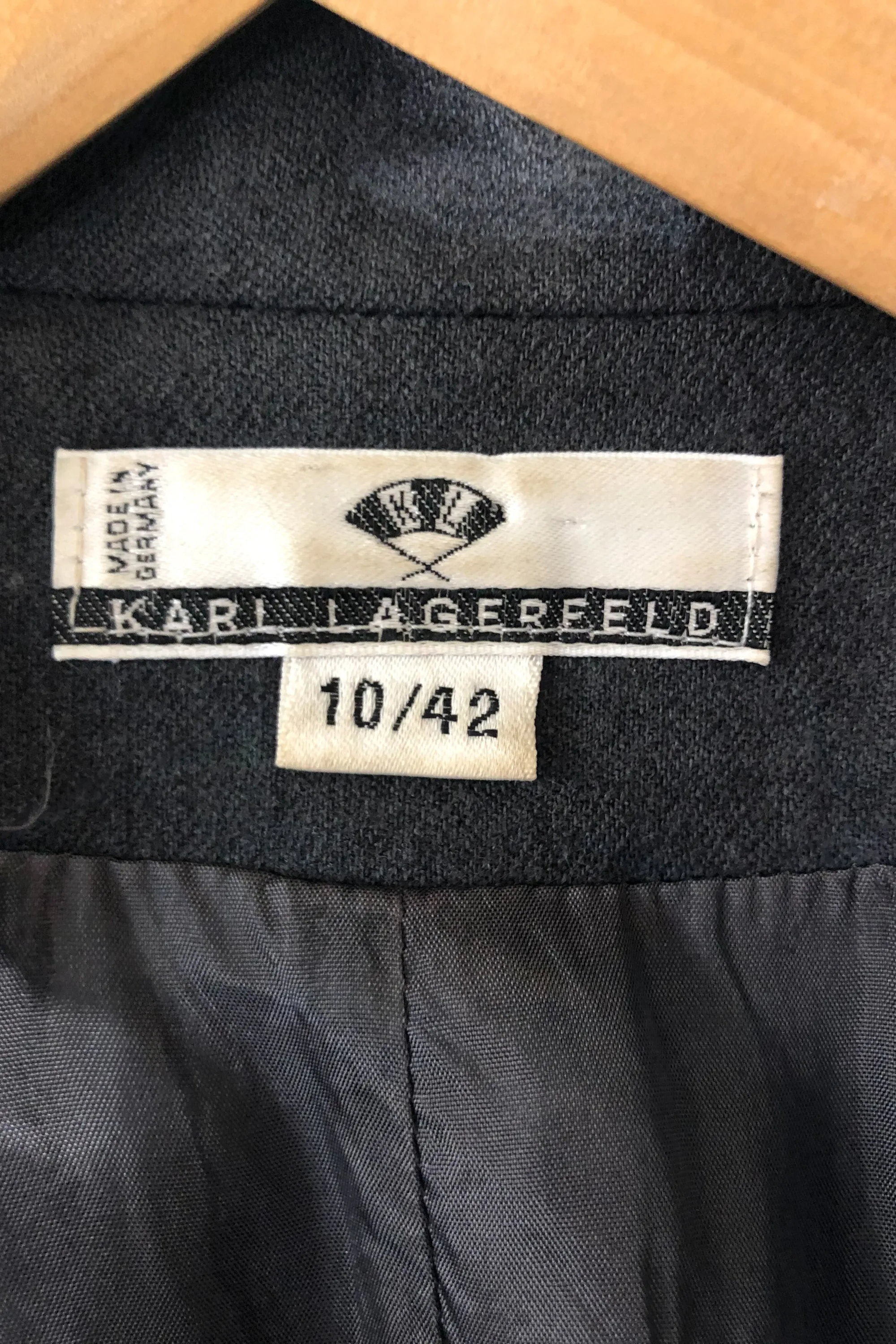 Vintage Karl Lagerfeld Grey Wool Dress With Stars
