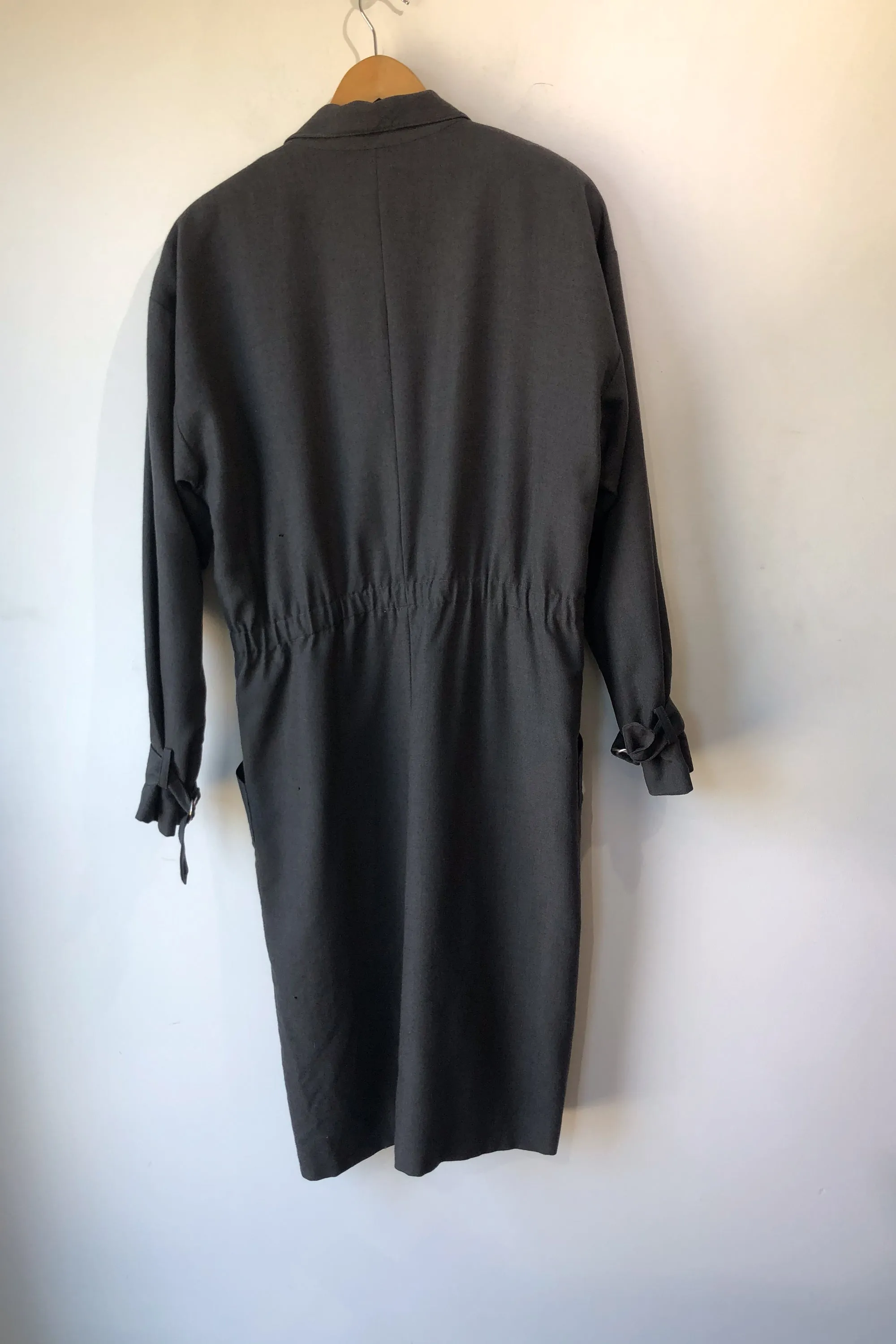 Vintage Karl Lagerfeld Grey Wool Dress With Stars