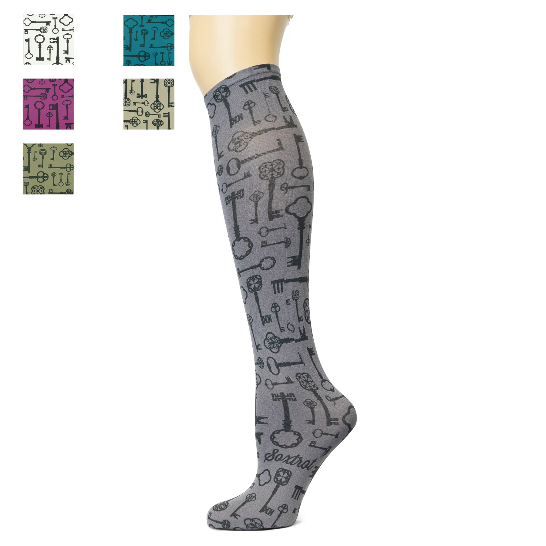 Vintage Keys Adult Knee Highs