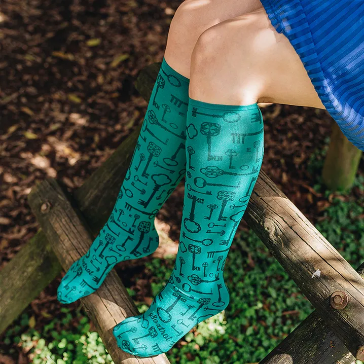 Vintage Keys Adult Knee Highs