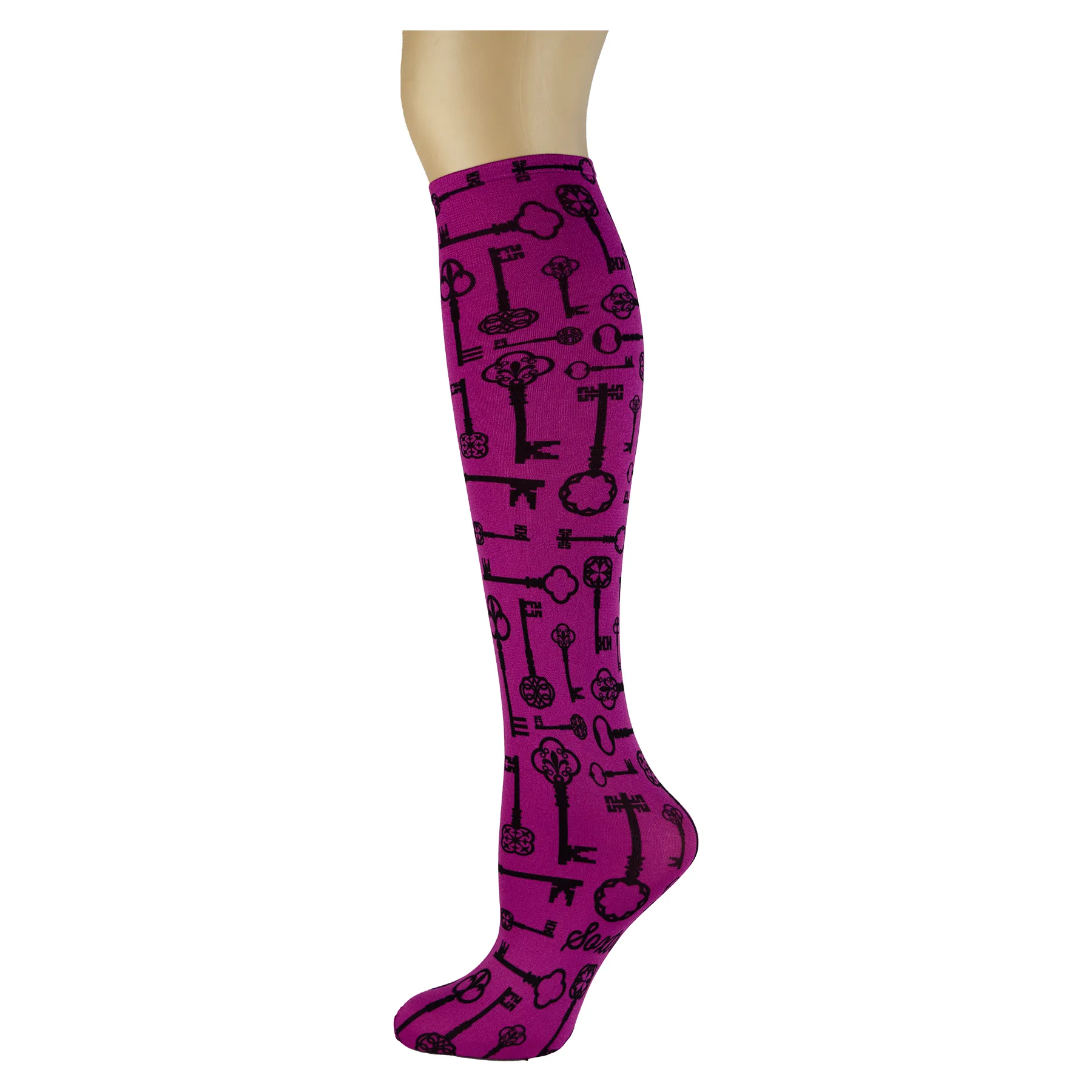 Vintage Keys Adult Knee Highs