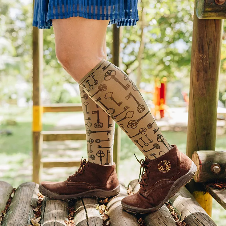 Vintage Keys Adult Knee Highs