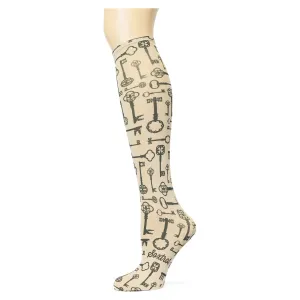 Vintage Keys Adult Knee Highs
