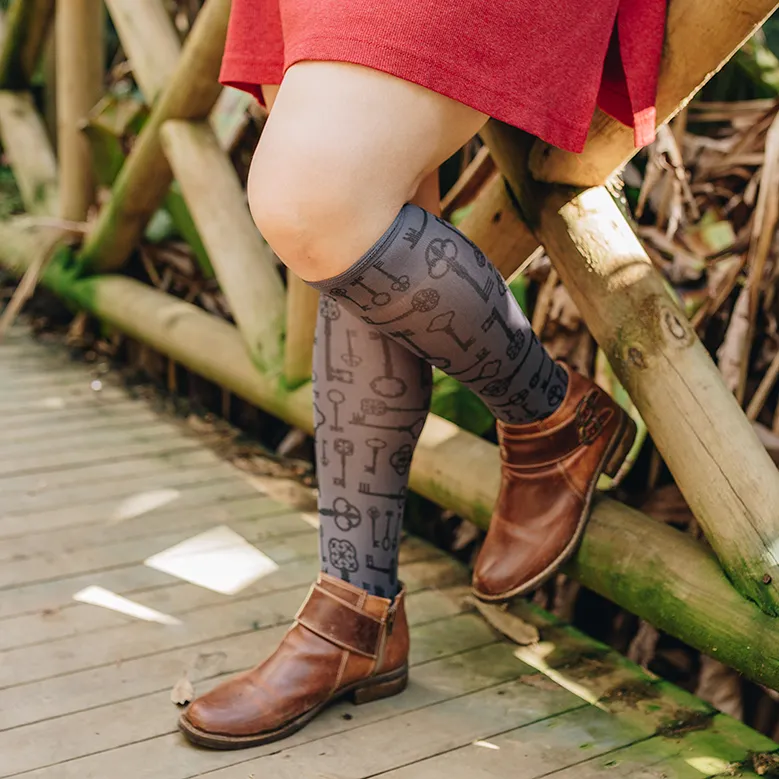 Vintage Keys Adult Knee Highs