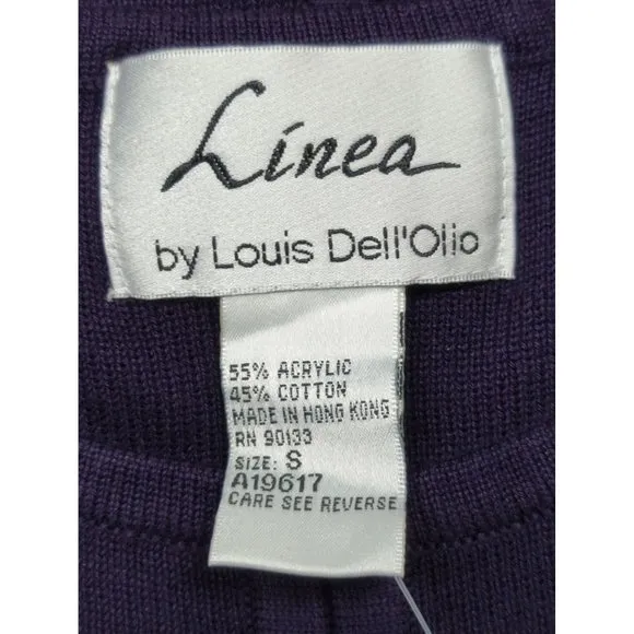 Vintage Linea Knitted Plum Maxi Dress Ladies Casual Long Sleeve Small loose fit