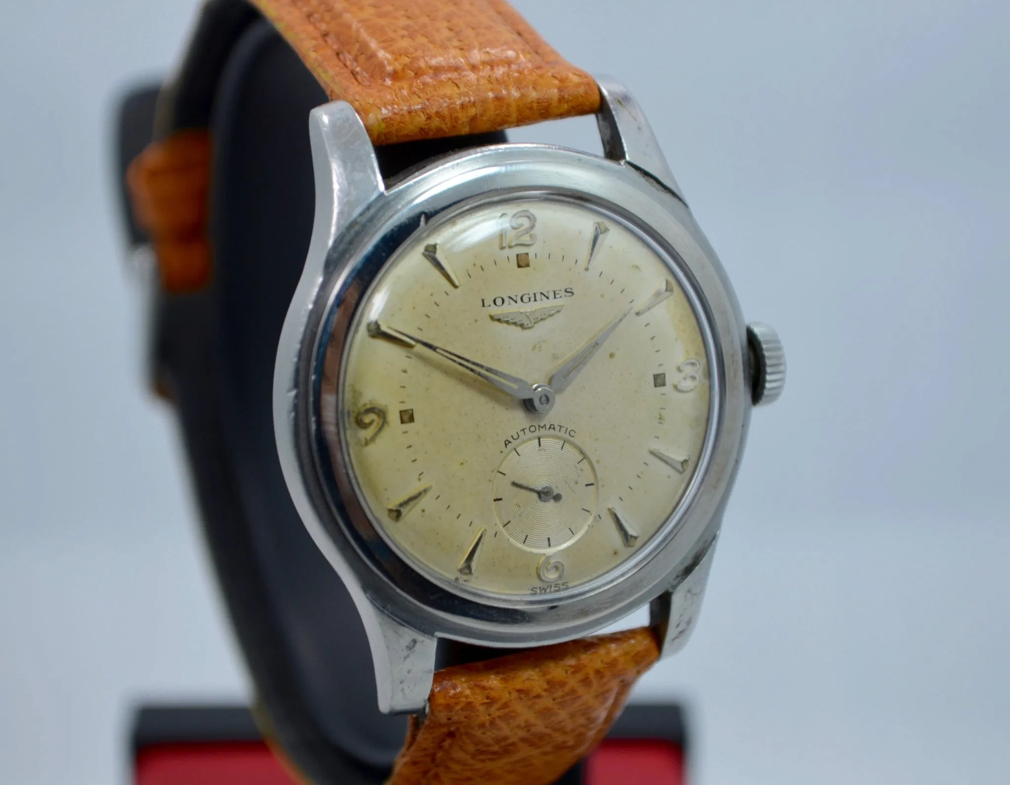 Vintage Longines 625C 2 Stainless Steel Automatic Cal. 22A Wristwatch 1950's