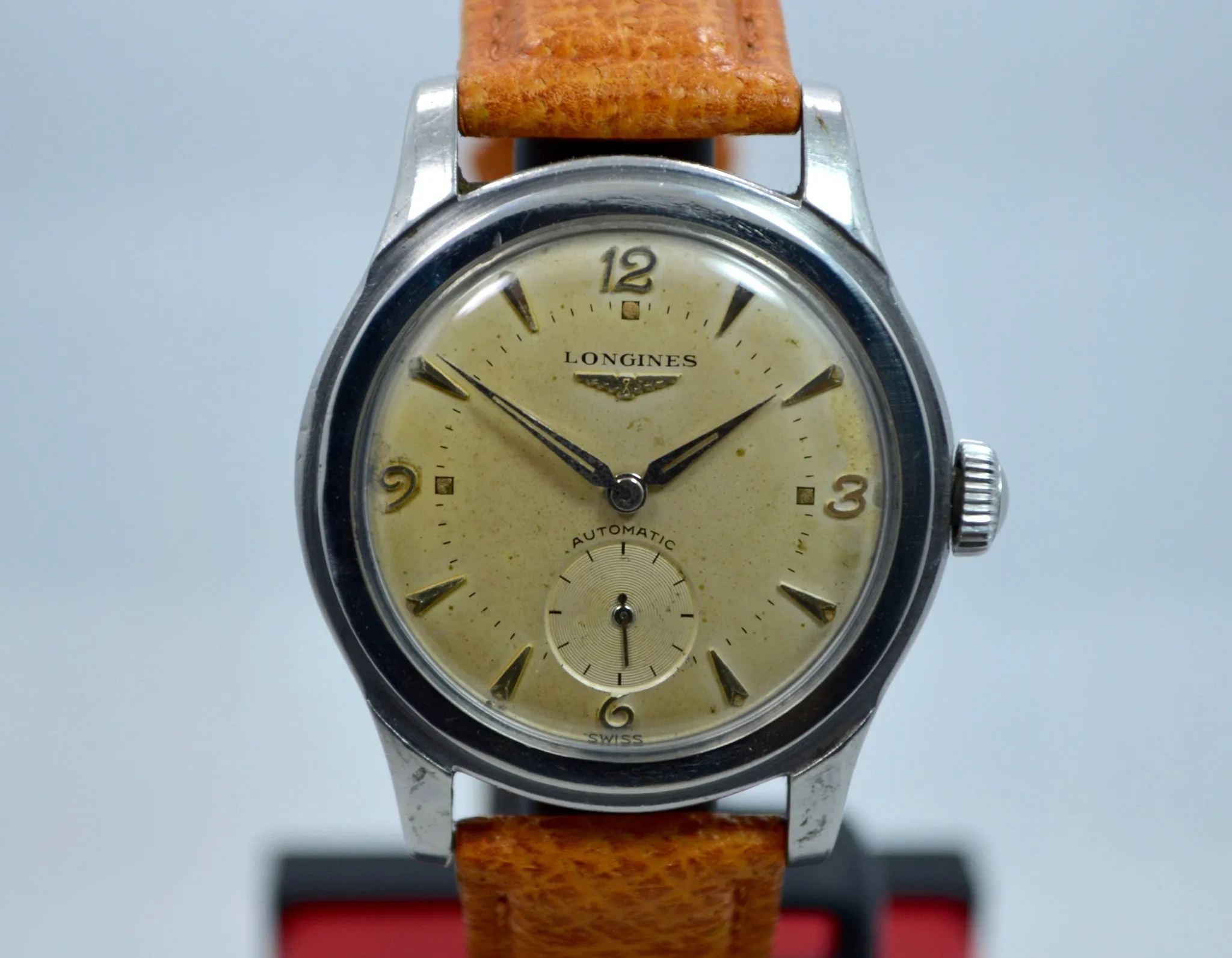 Vintage Longines 625C 2 Stainless Steel Automatic Cal. 22A Wristwatch 1950's