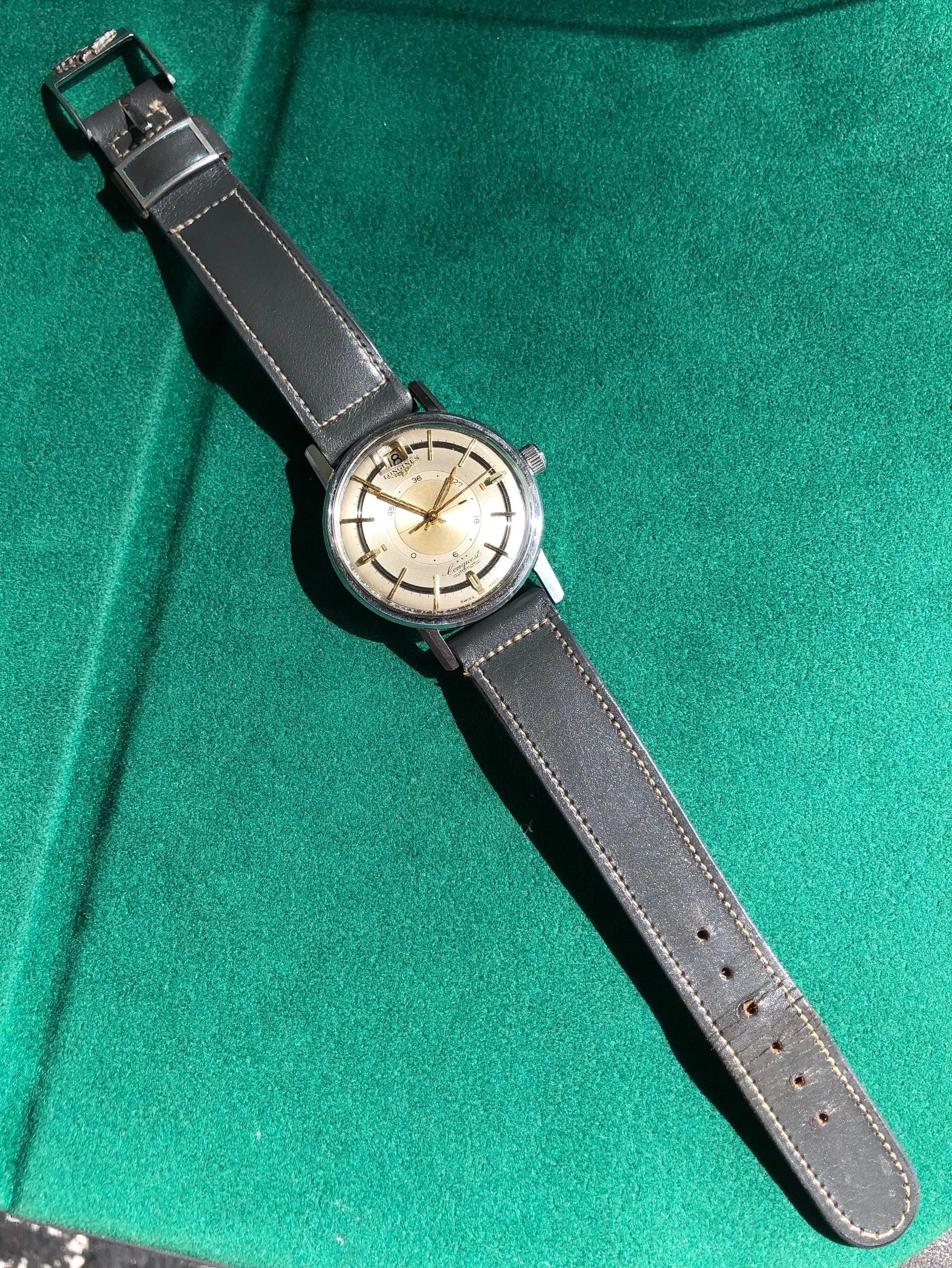 Vintage Longines Conquest Power Reserve 9032 Automatic Cal. 294 Steel Wristwatch