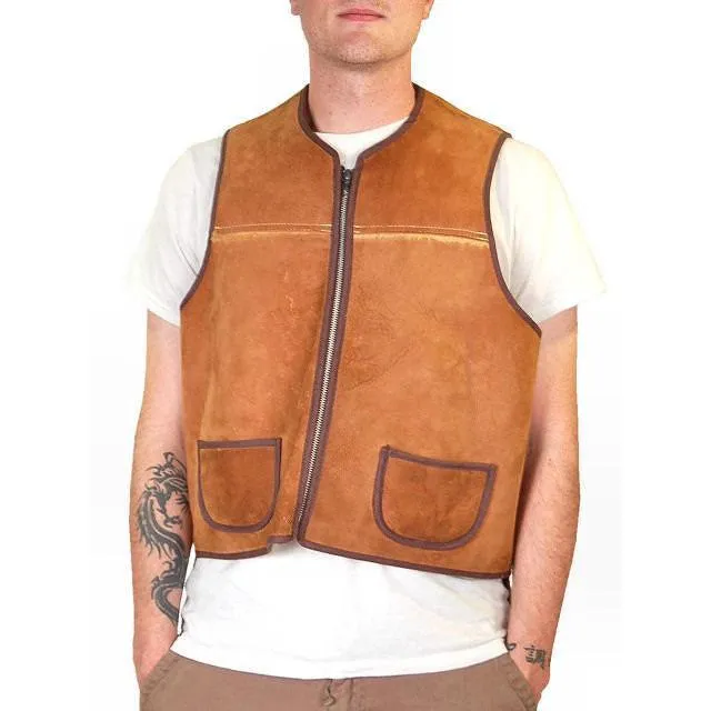 Vintage Mens Vest Shearling Hunting Vest 1950S Cool Pockets
