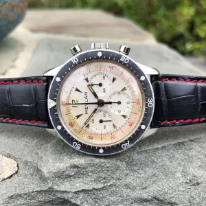 Vintage Meylan 816A Stainless Steel Chronograph Manual 37mm Wristwatch Circa 1960's