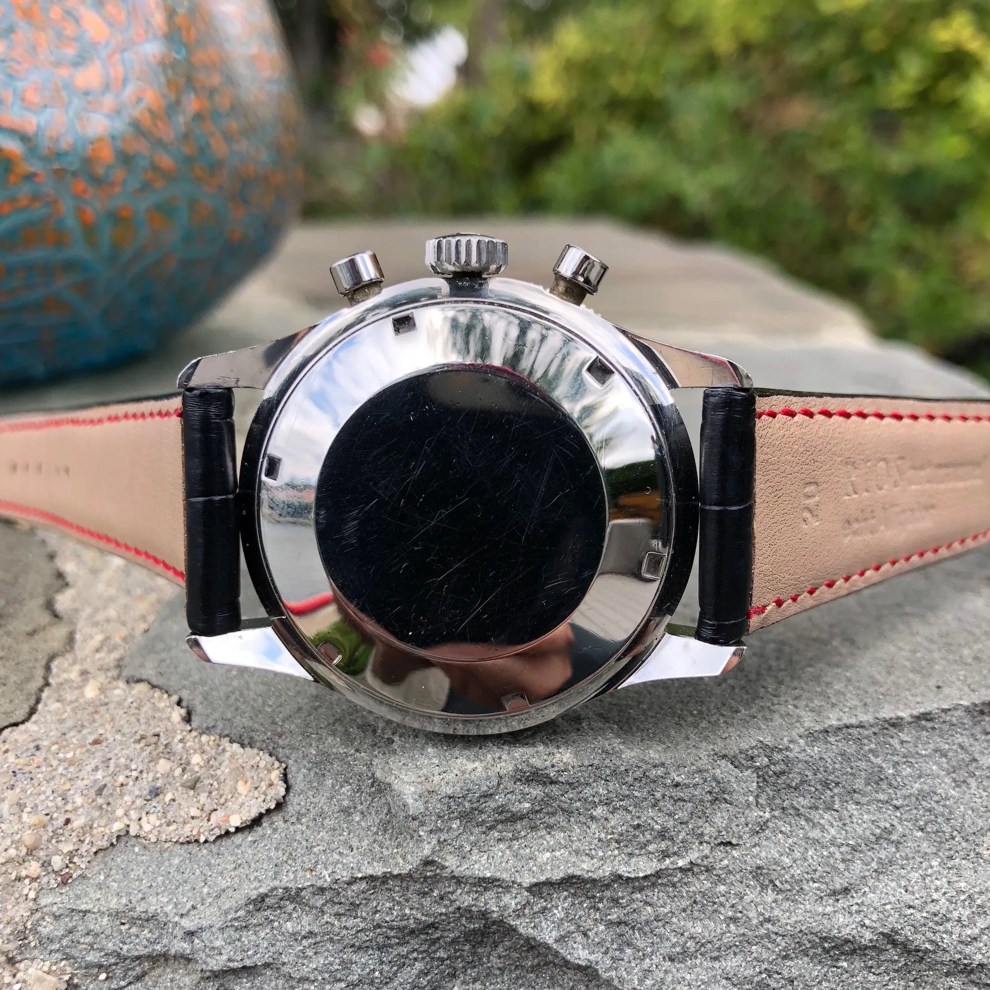 Vintage Meylan 816A Stainless Steel Chronograph Manual 37mm Wristwatch Circa 1960's