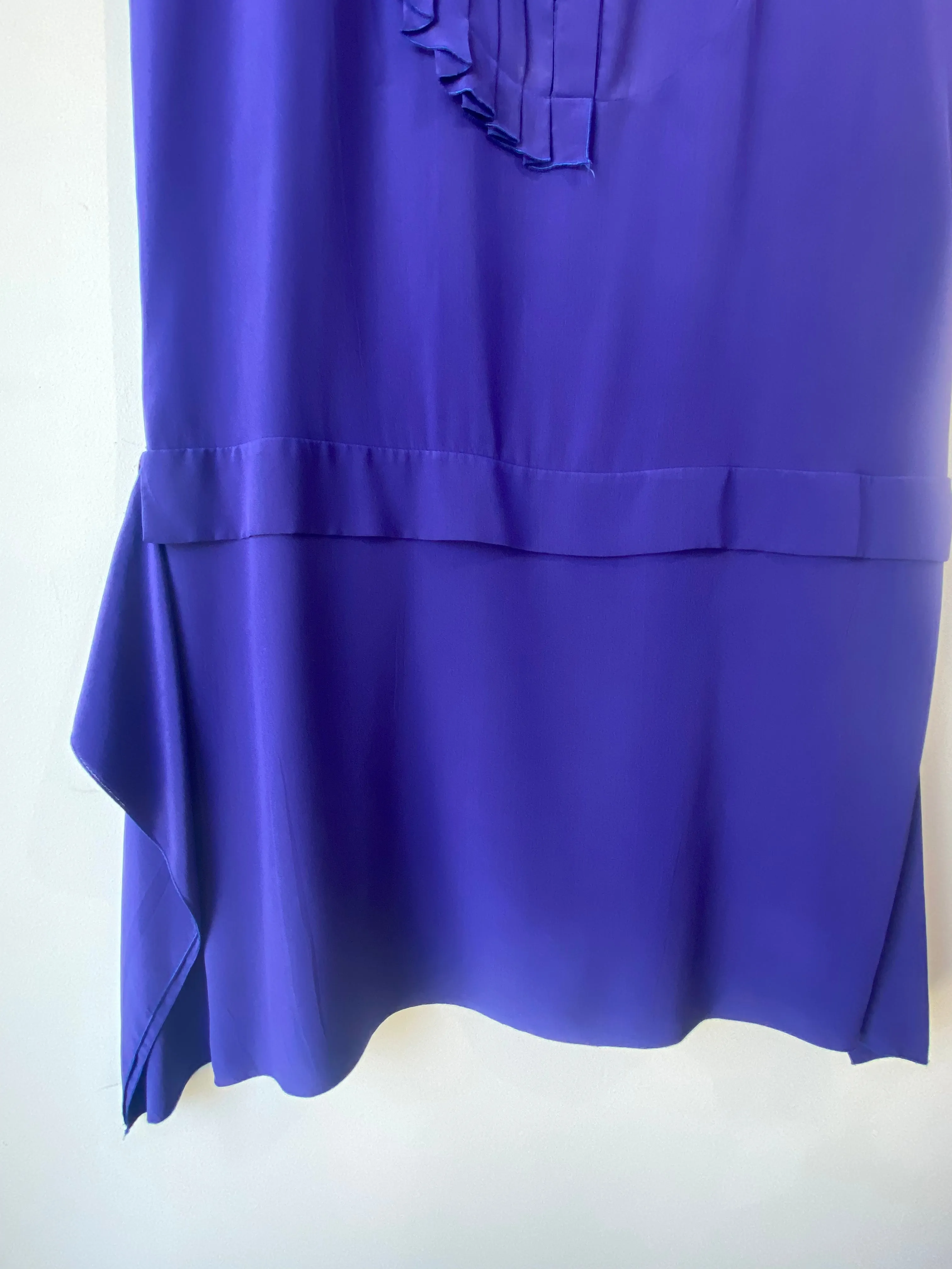 Vintage Miu Miu Spring 2000 Blue Silk Dress