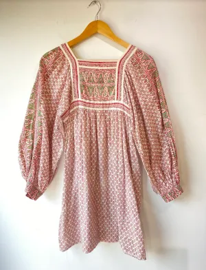 Vintage Mohanjeet Indian Block Print Top or Mini Dress