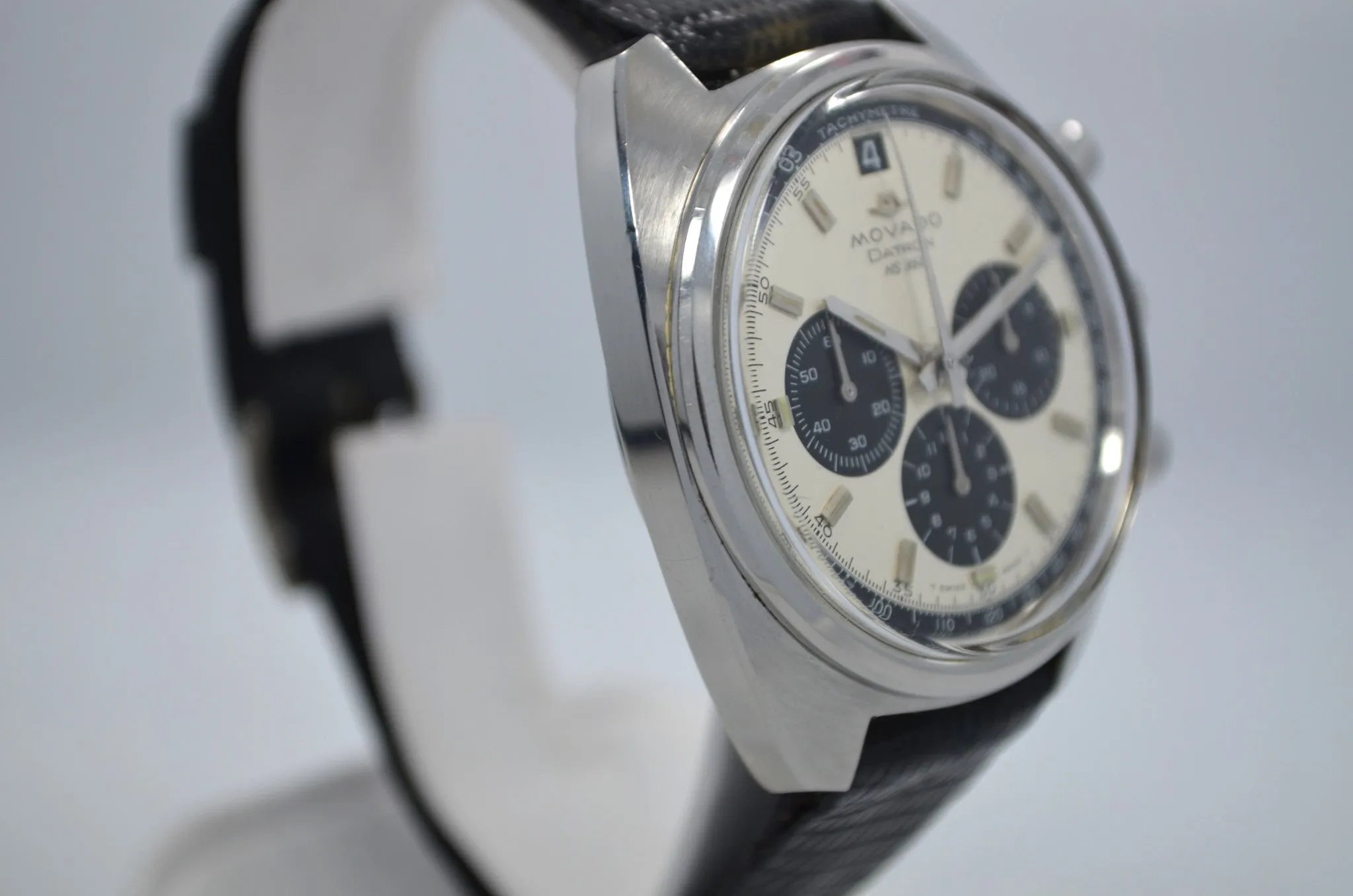Vintage Movado Datron HS 360 Chronograph 1960's Steel Automatic Wristwatch