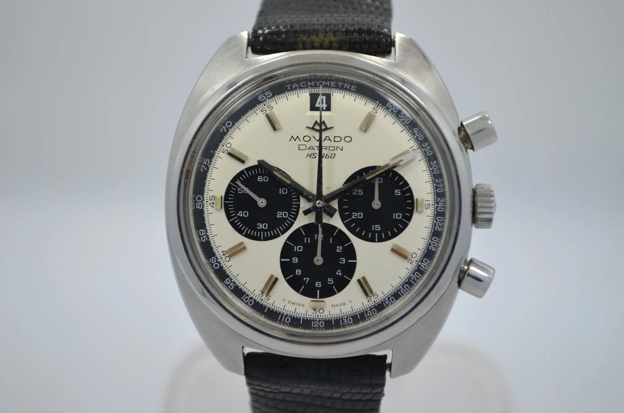Vintage Movado Datron HS 360 Chronograph 1960's Steel Automatic Wristwatch