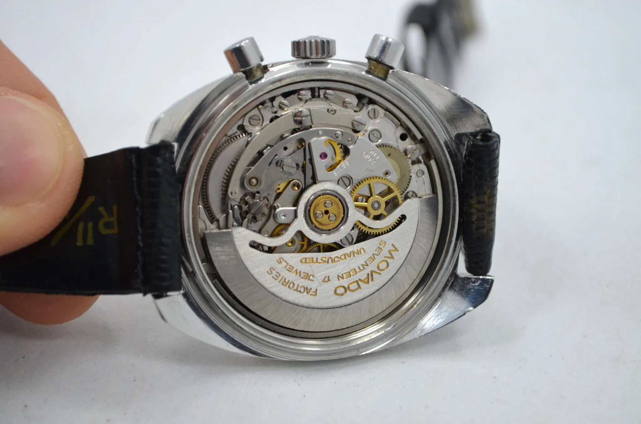Vintage Movado Datron HS 360 Chronograph 1960's Steel Automatic Wristwatch