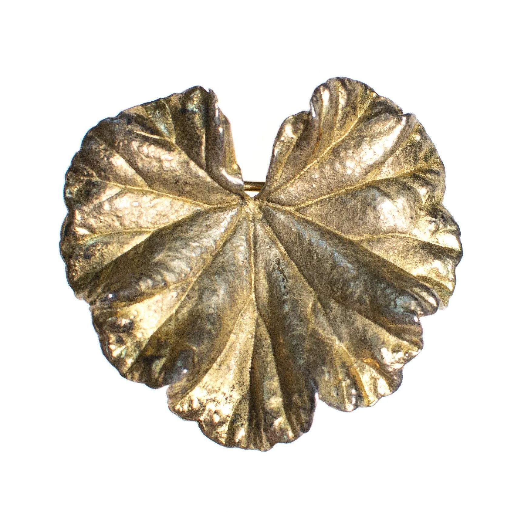 Vintage Napier Sterling Silver Ginkgo Leaf Dress Clip