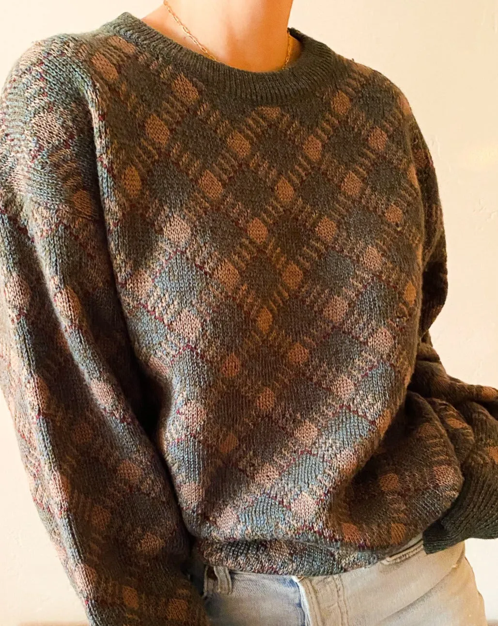 Vintage Neiman Marcus Plaid Sweater