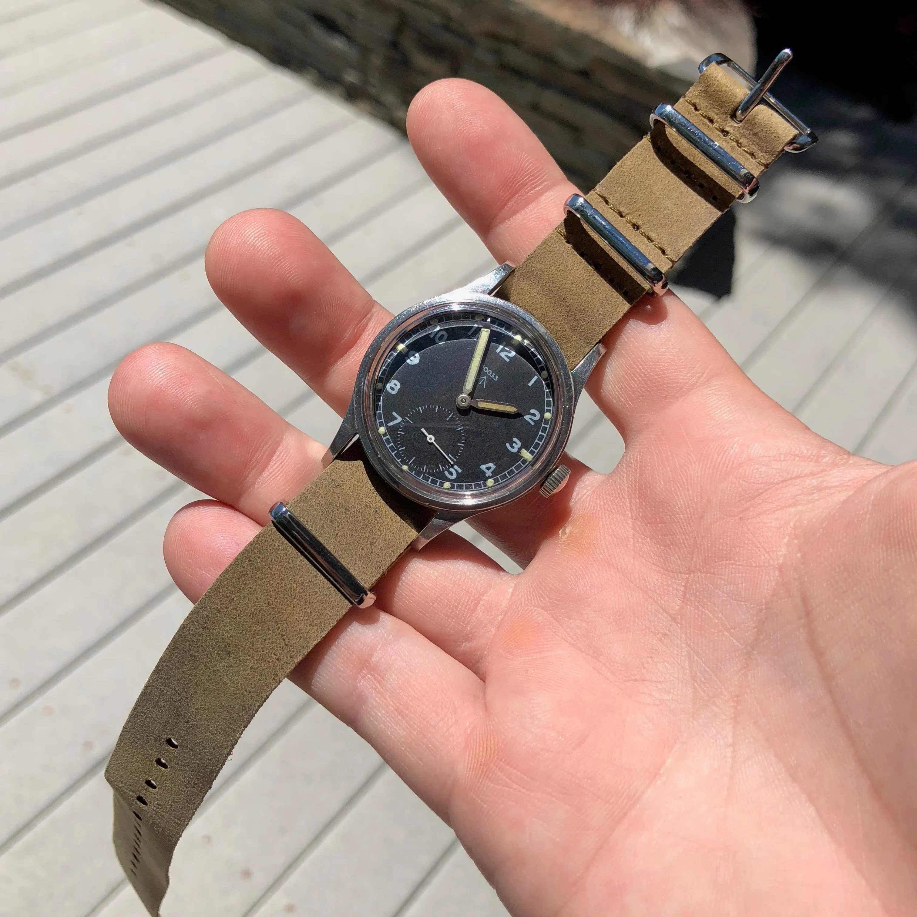 Vintage Omega 10033 MoD WWW Caliber 30T2 Military Dirty Dozen WWII Black Wristwatch