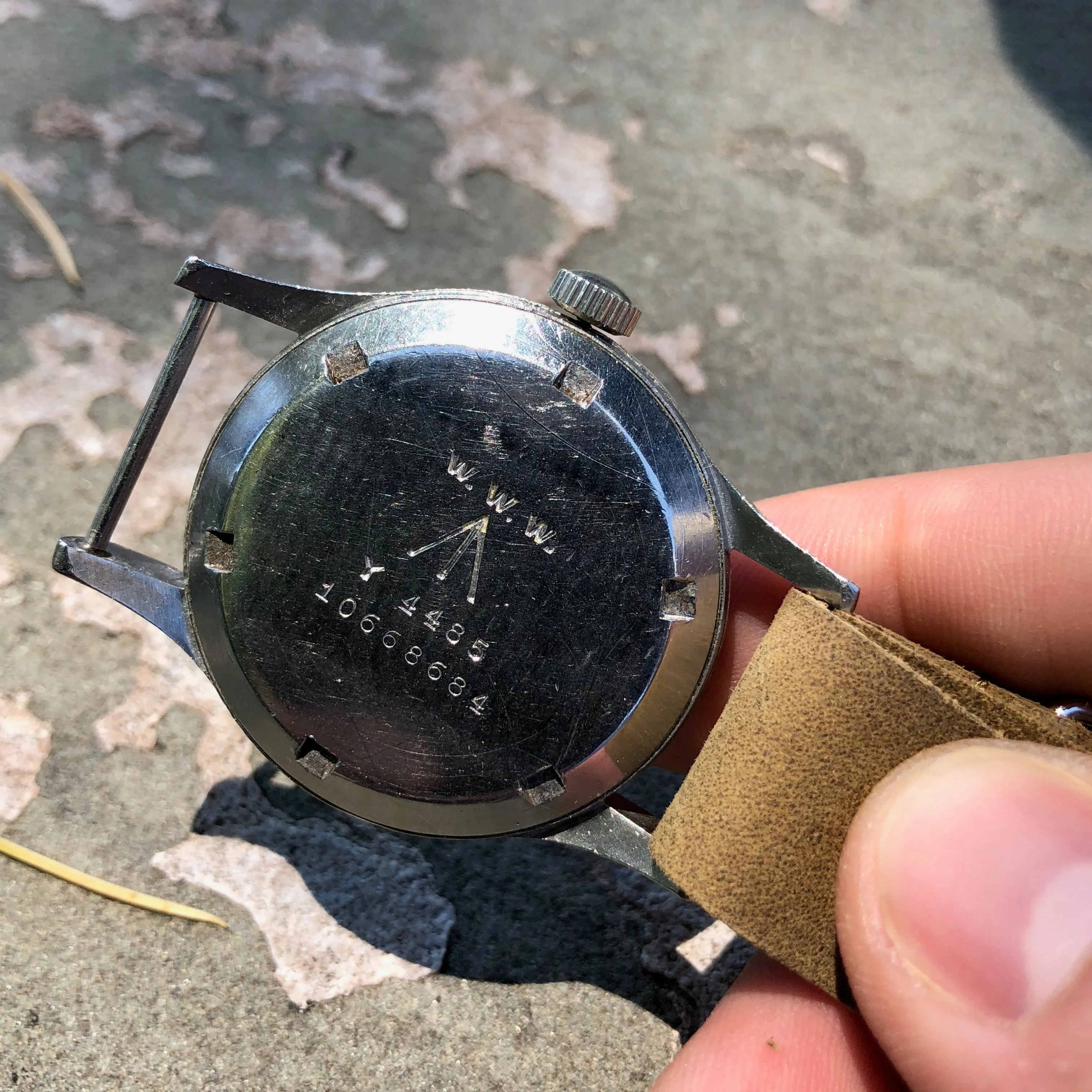 Vintage Omega 10033 MoD WWW Caliber 30T2 Military Dirty Dozen WWII Black Wristwatch