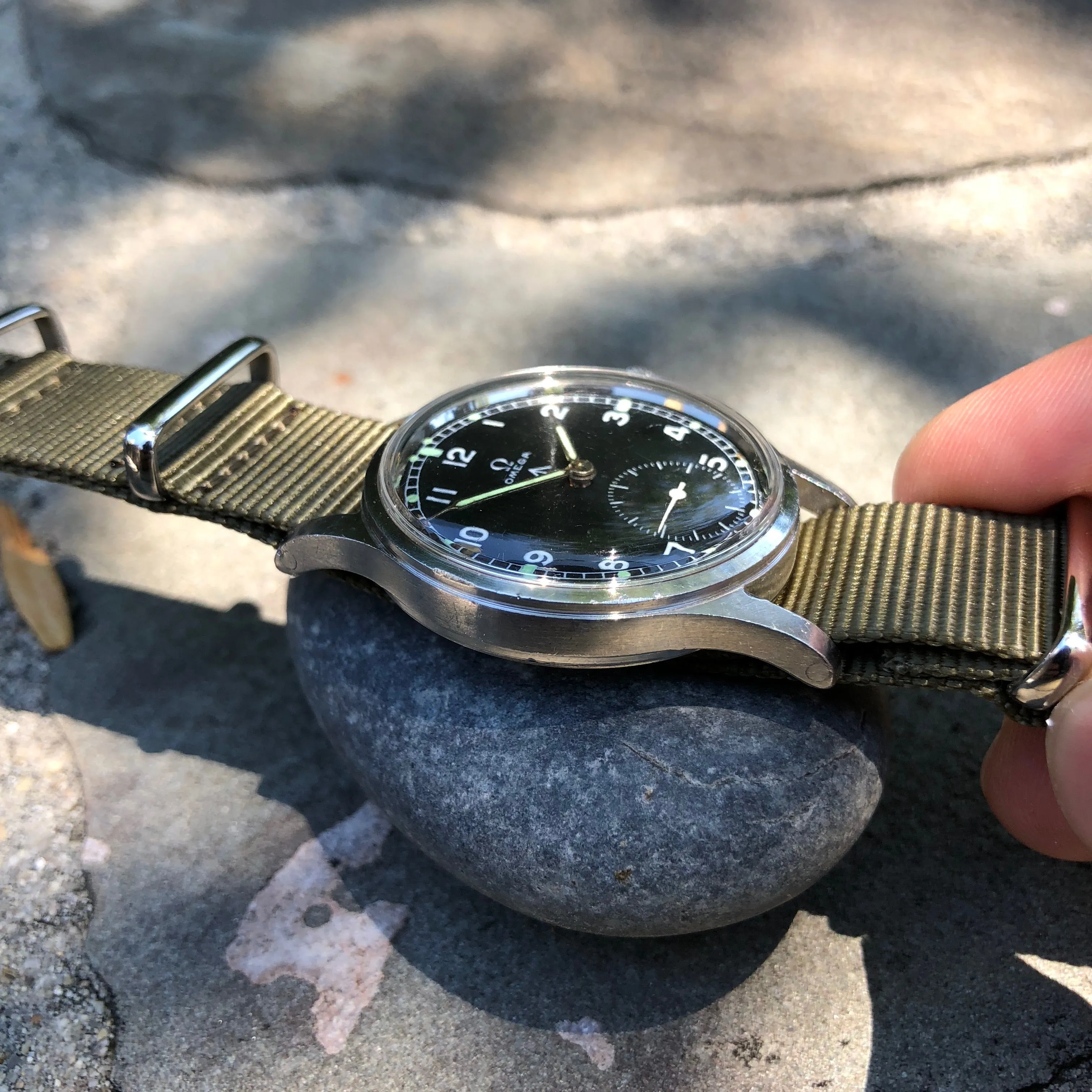 Vintage Omega 2179/3 WWW Caliber 30T2 Military Dirty Dozen WWII Black Wristwatch