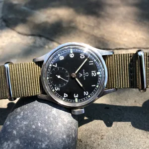 Vintage Omega 2179/3 WWW Caliber 30T2 Military Dirty Dozen WWII Black Wristwatch