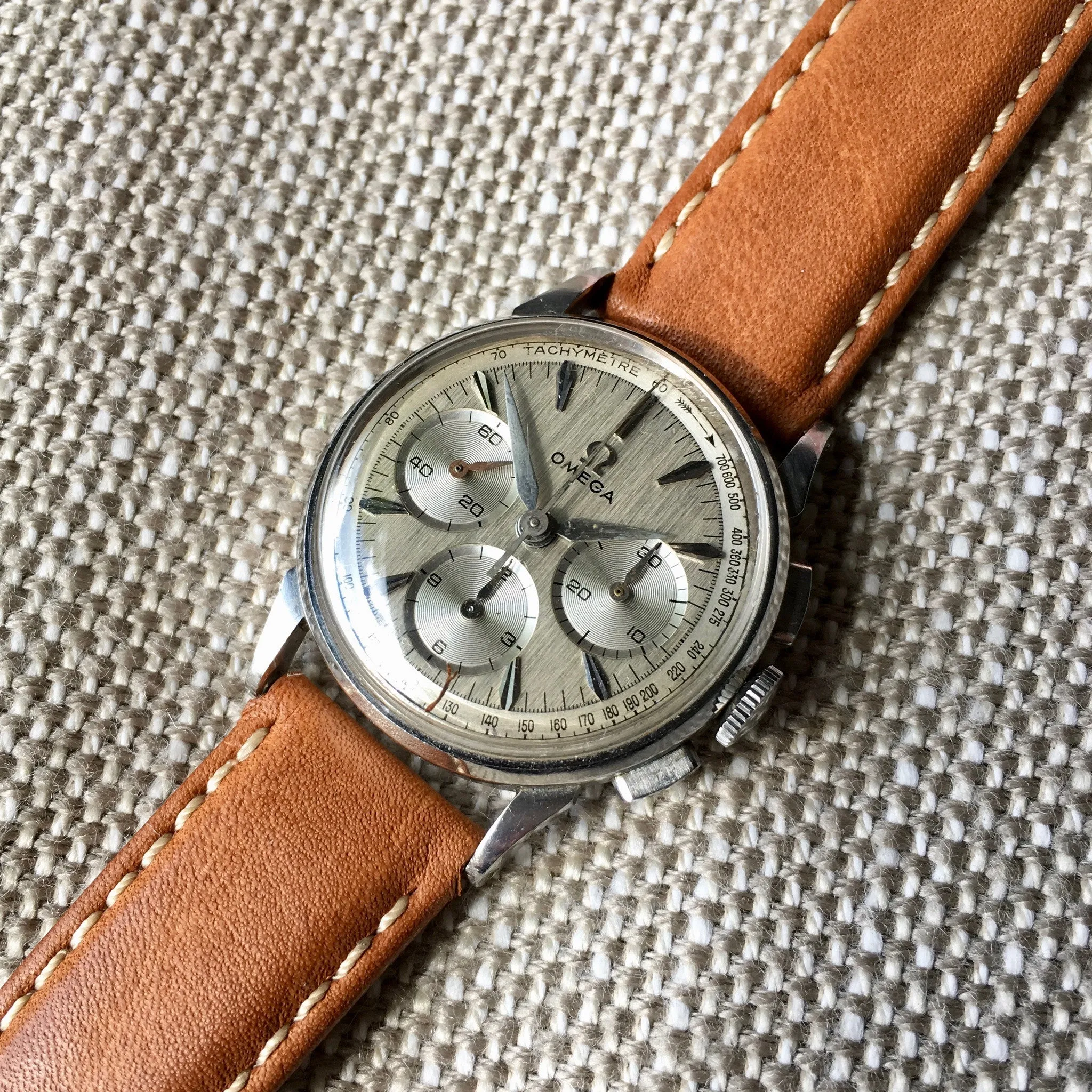 Vintage Omega 2277 Chronograph Caliber 321 Stainless Steel 1962 Wristwatch