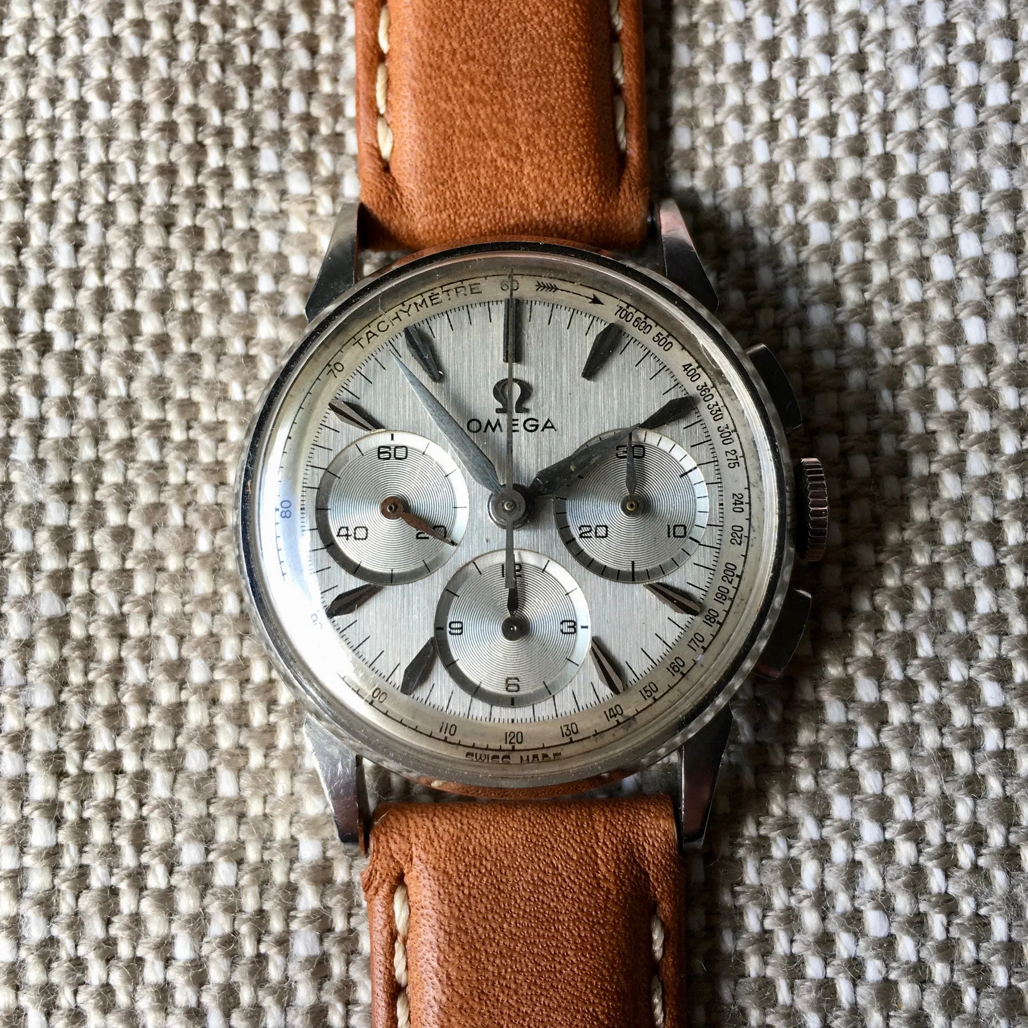Vintage Omega 2277 Chronograph Caliber 321 Stainless Steel 1962 Wristwatch