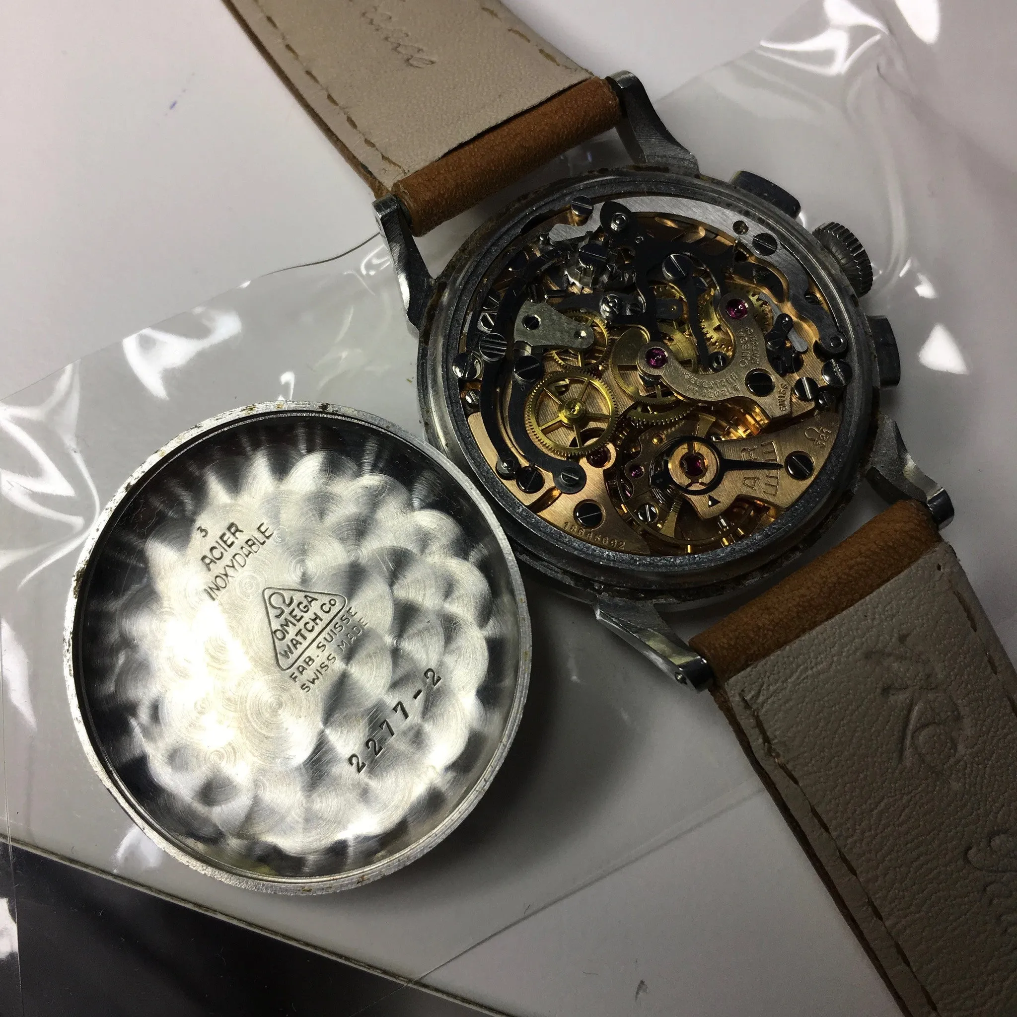 Vintage Omega 2277 Chronograph Caliber 321 Stainless Steel 1962 Wristwatch