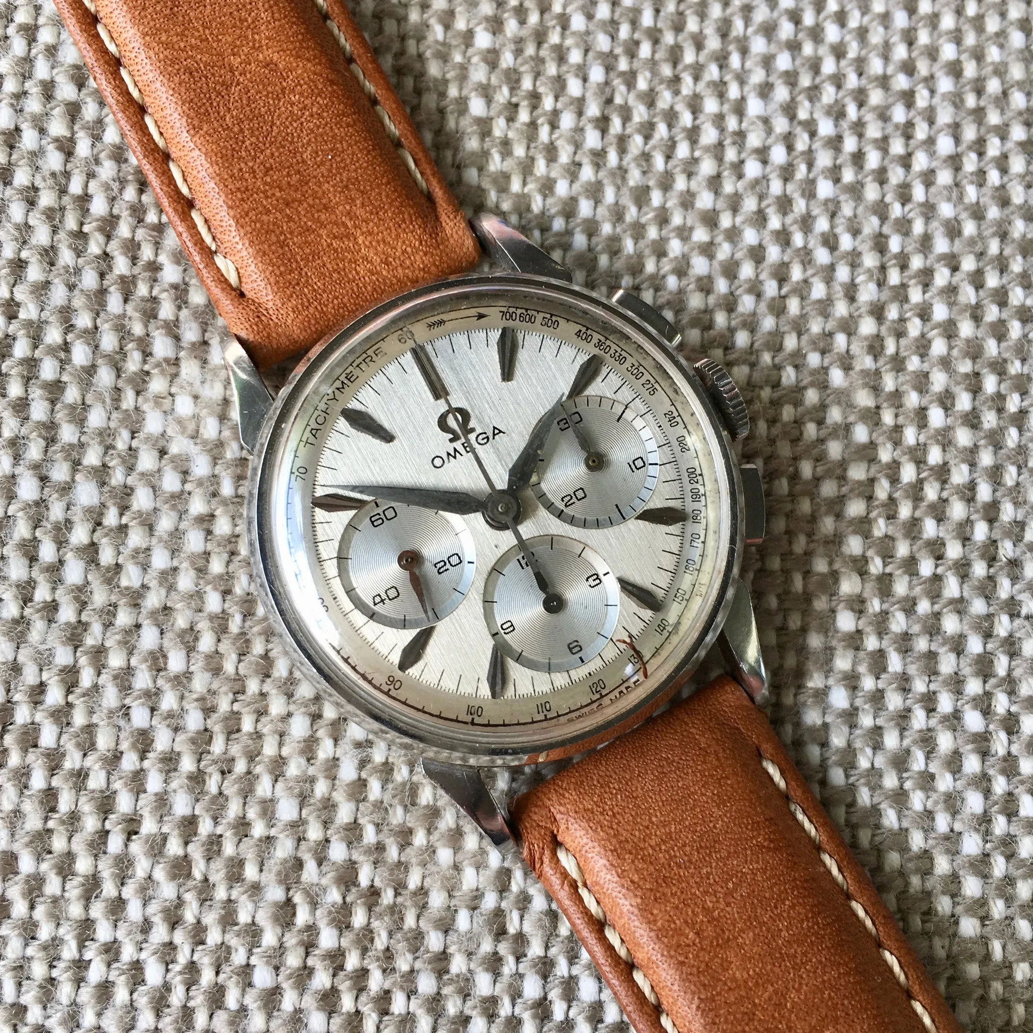 Vintage Omega 2277 Chronograph Caliber 321 Stainless Steel 1962 Wristwatch