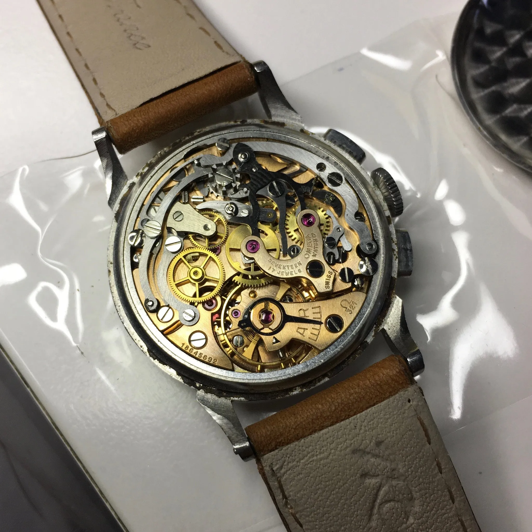 Vintage Omega 2277 Chronograph Caliber 321 Stainless Steel 1962 Wristwatch