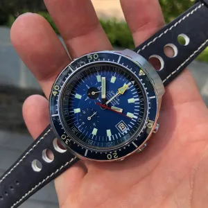 Vintage Omega Seamaster 120 Big Blue 176.004 Chronograph Automatic Wristwatch
