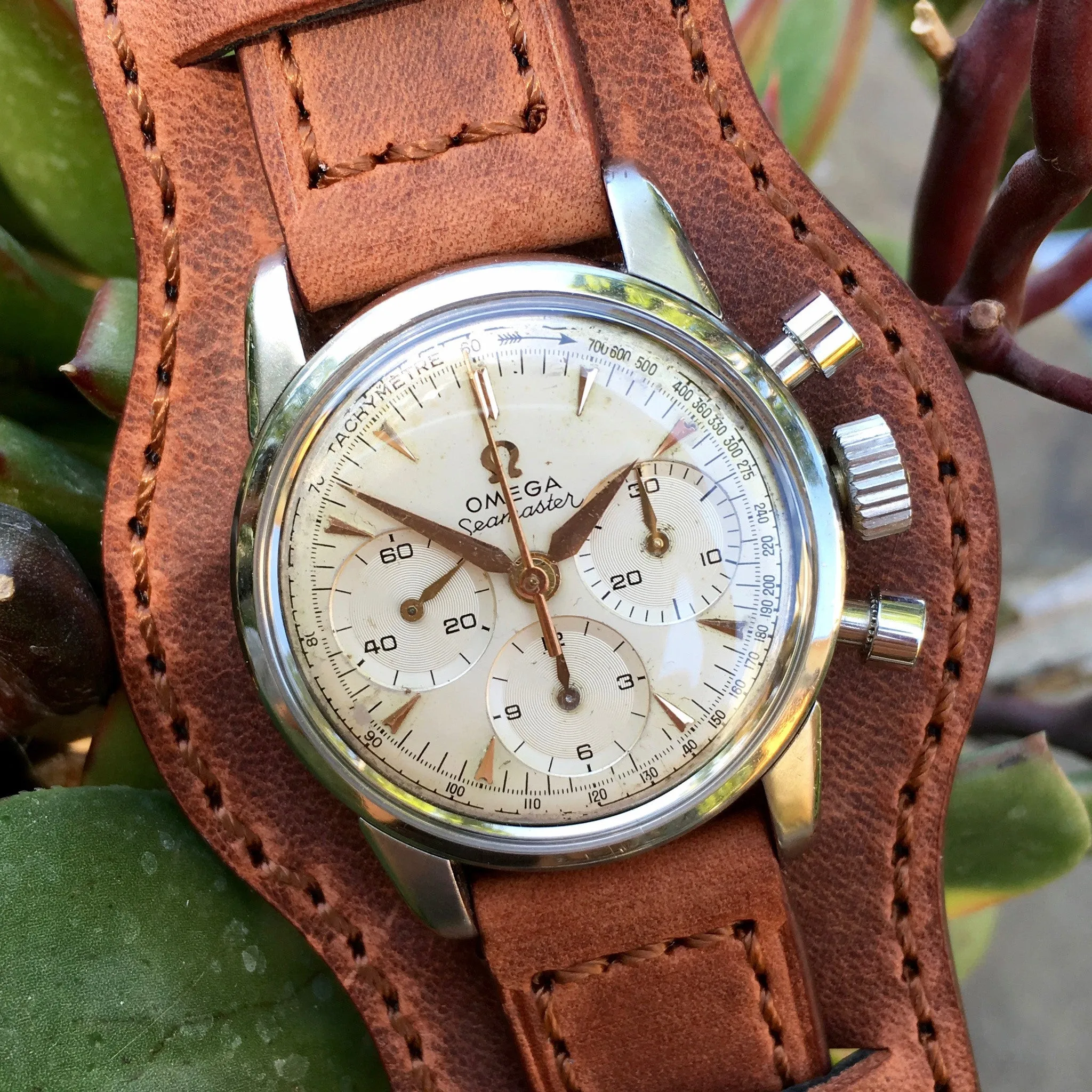 Vintage Omega Seamaster 321 CK2907/2 Waterproof Steel Chronograph 1950's Watch