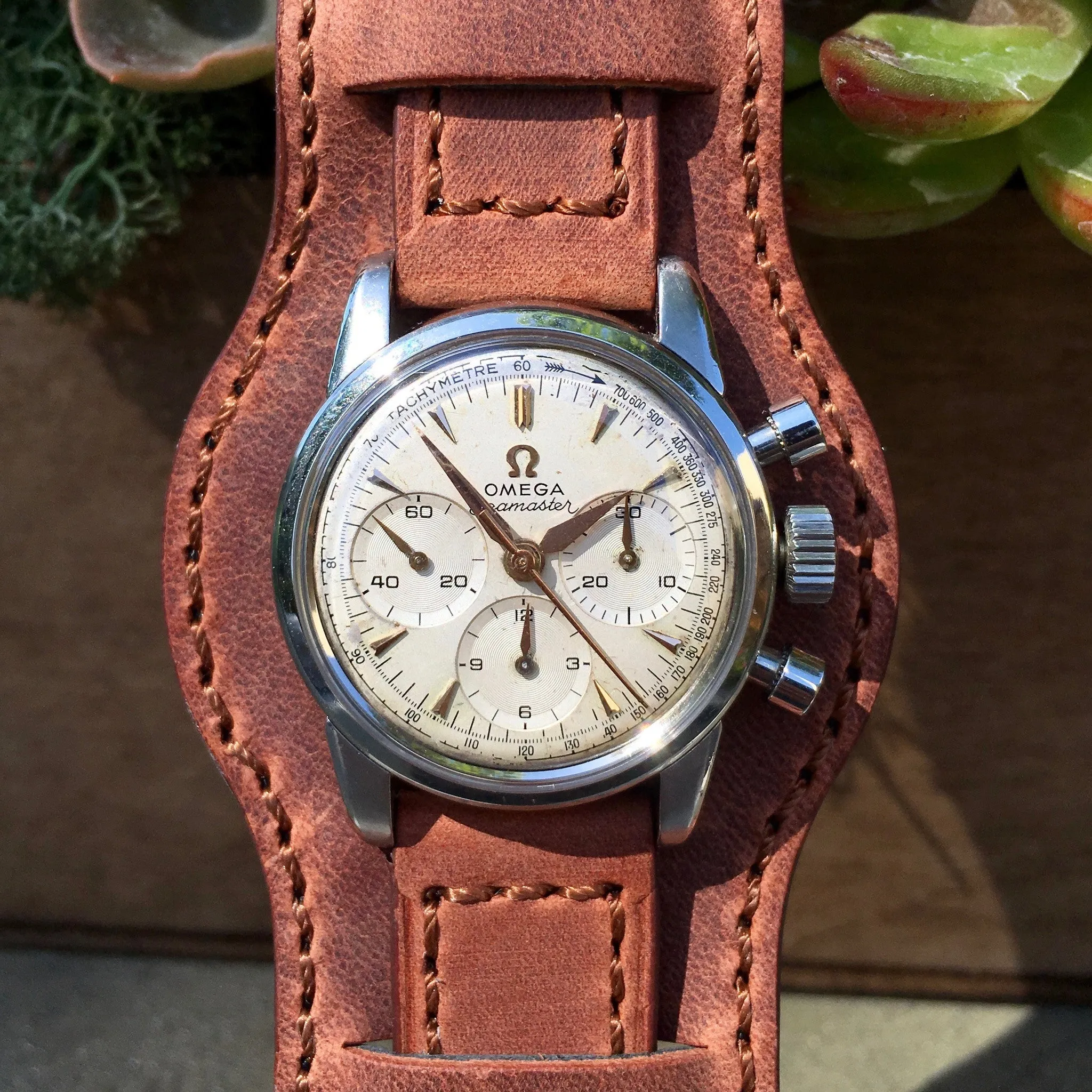 Vintage Omega Seamaster 321 CK2907/2 Waterproof Steel Chronograph 1950's Watch